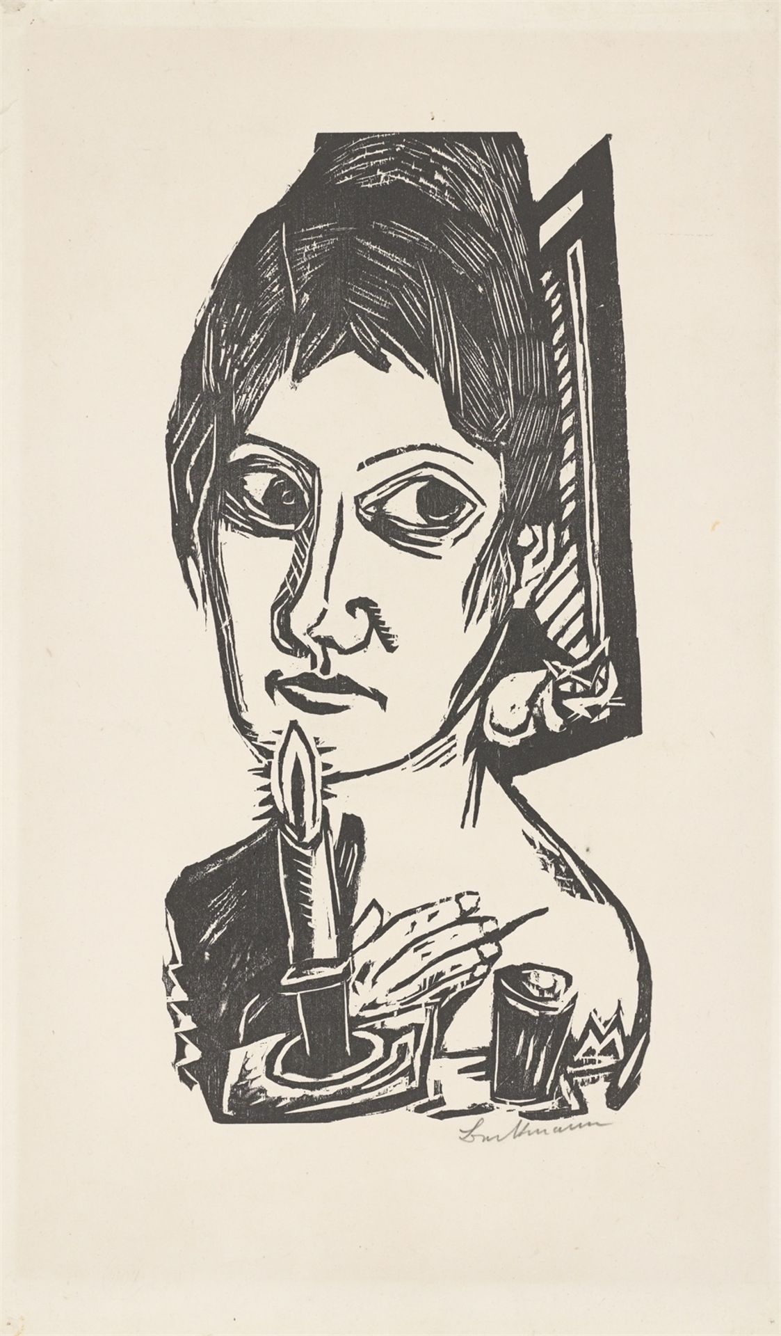 Max Beckmann. „Frau mit Kerze“. 1920