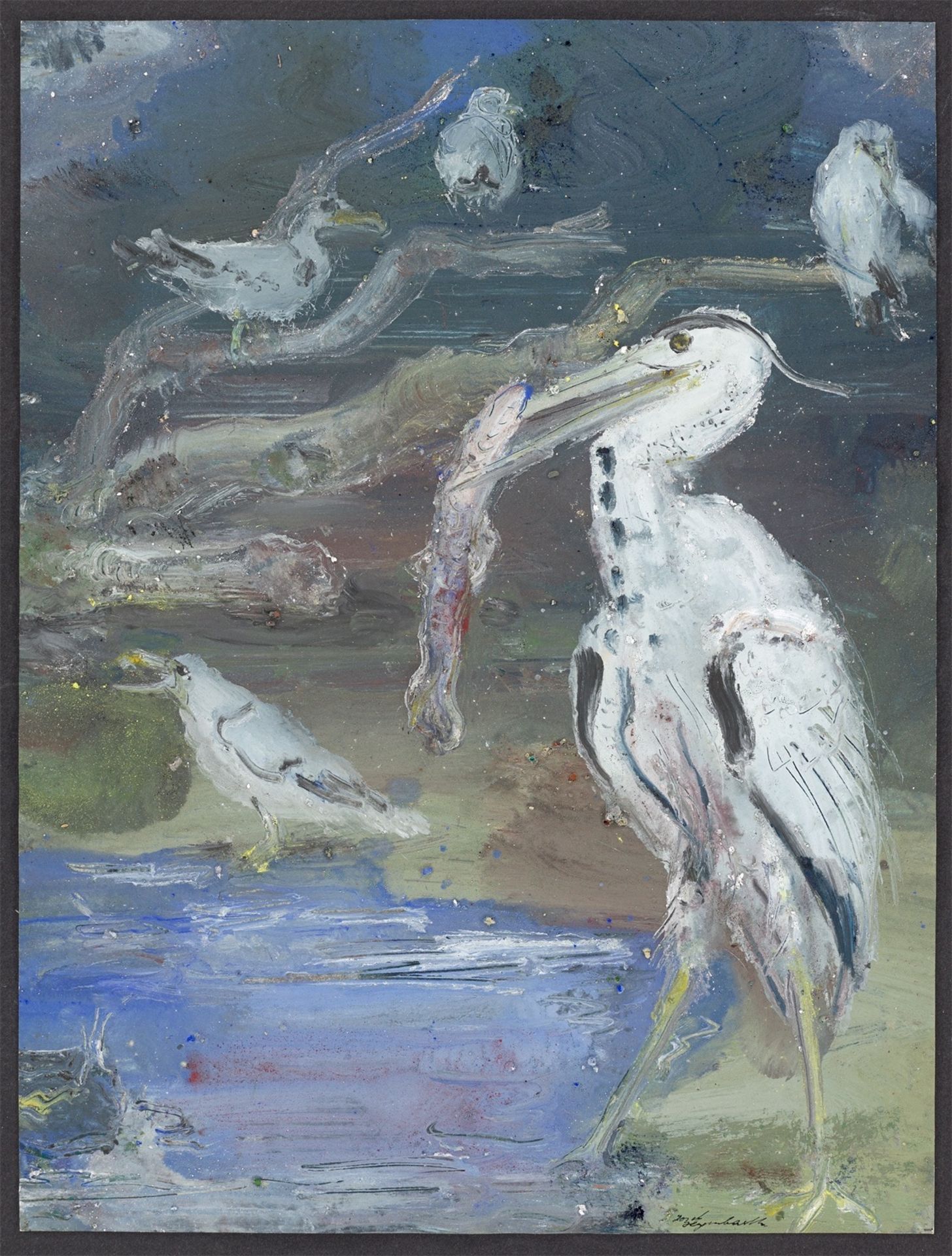 Josef Hegenbarth. „Fischreiher und Möwen“. Um 1939 - Bild 2 aus 4