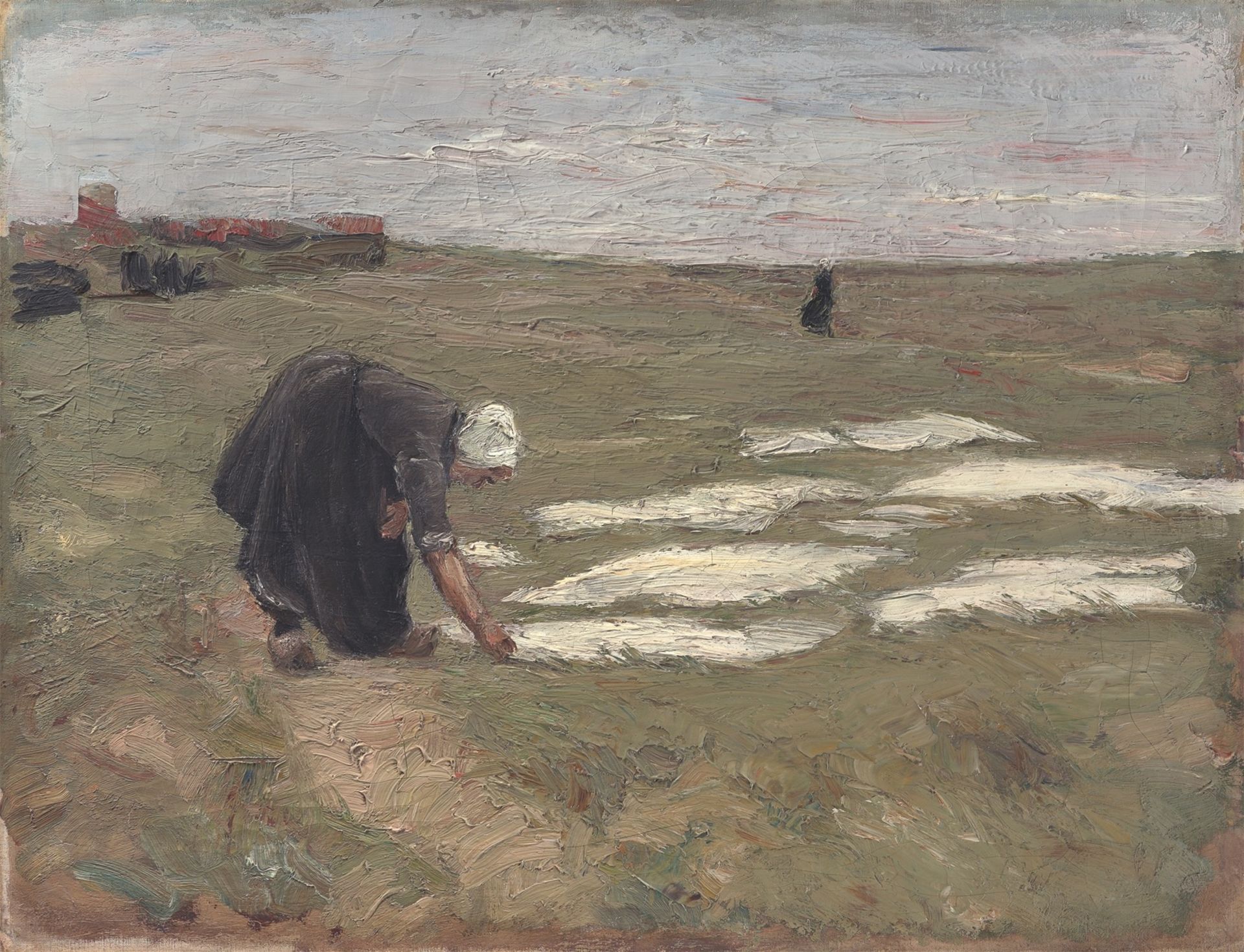 Max Liebermann. „Bleiche auf den Dünen bei Katwijk“. 1890