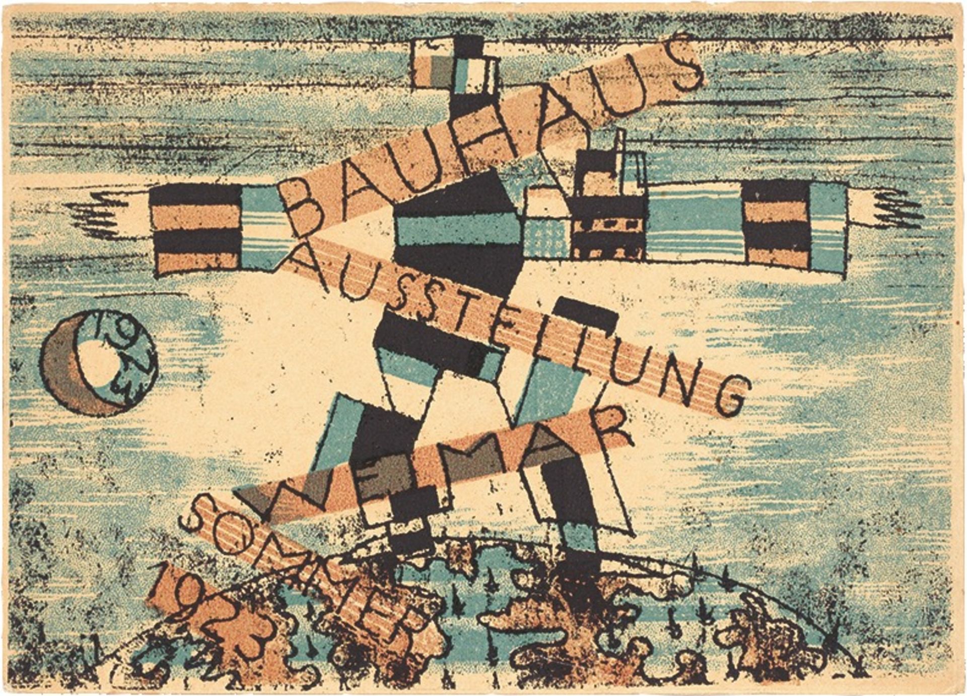 Bauhaus. ”Ausstellung Weimar 1923” – 20 postcards by various Bauhaus artists. 1923 - Image 15 of 20