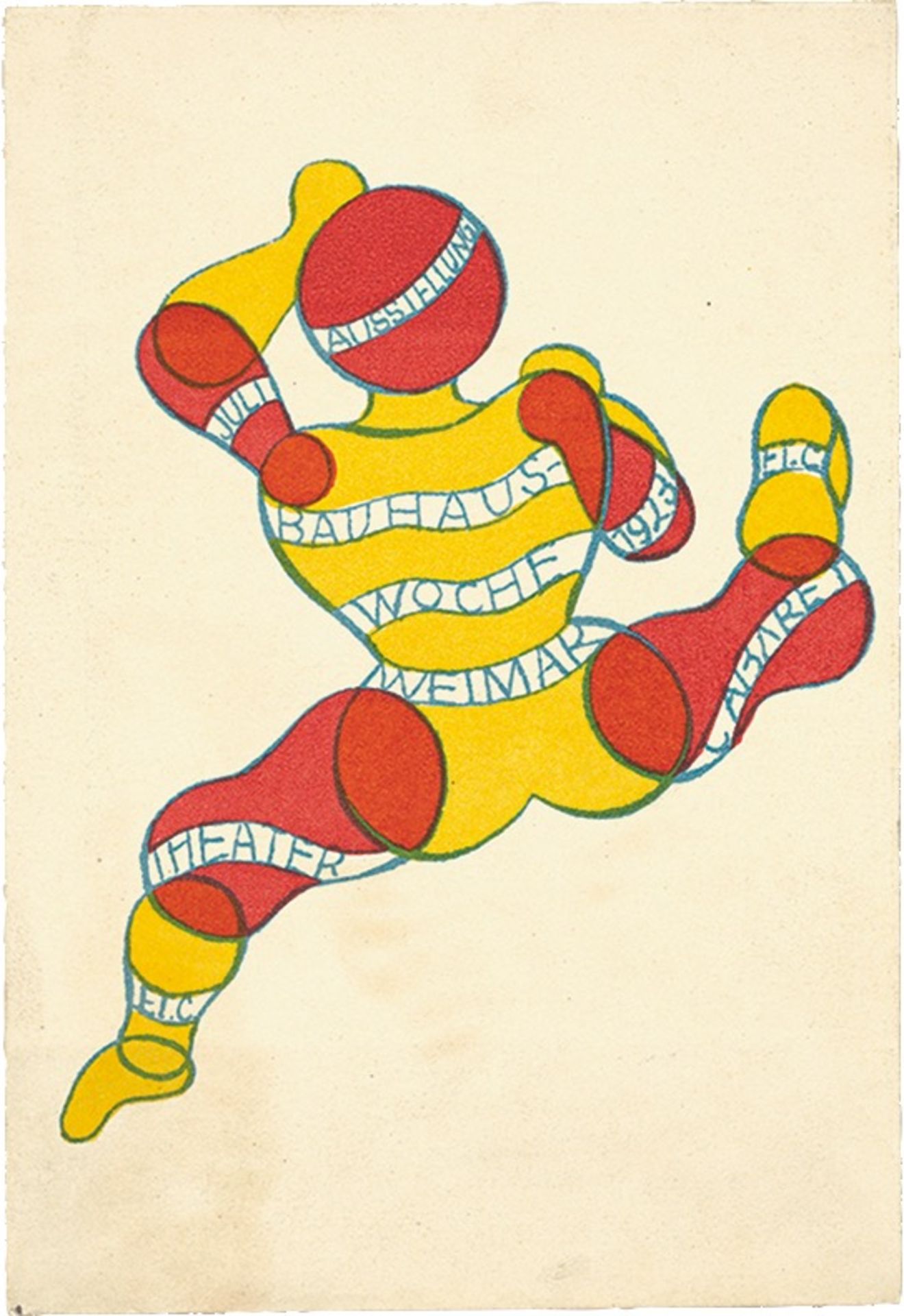 Bauhaus. „Ausstellung Weimar 1923“ – 20 Postkarten verschiedener Bauhaus-Künstler. 1923 - Bild 20 aus 20