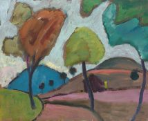 Gabriele Münter. „Herbstliche Landstraße“. 1910