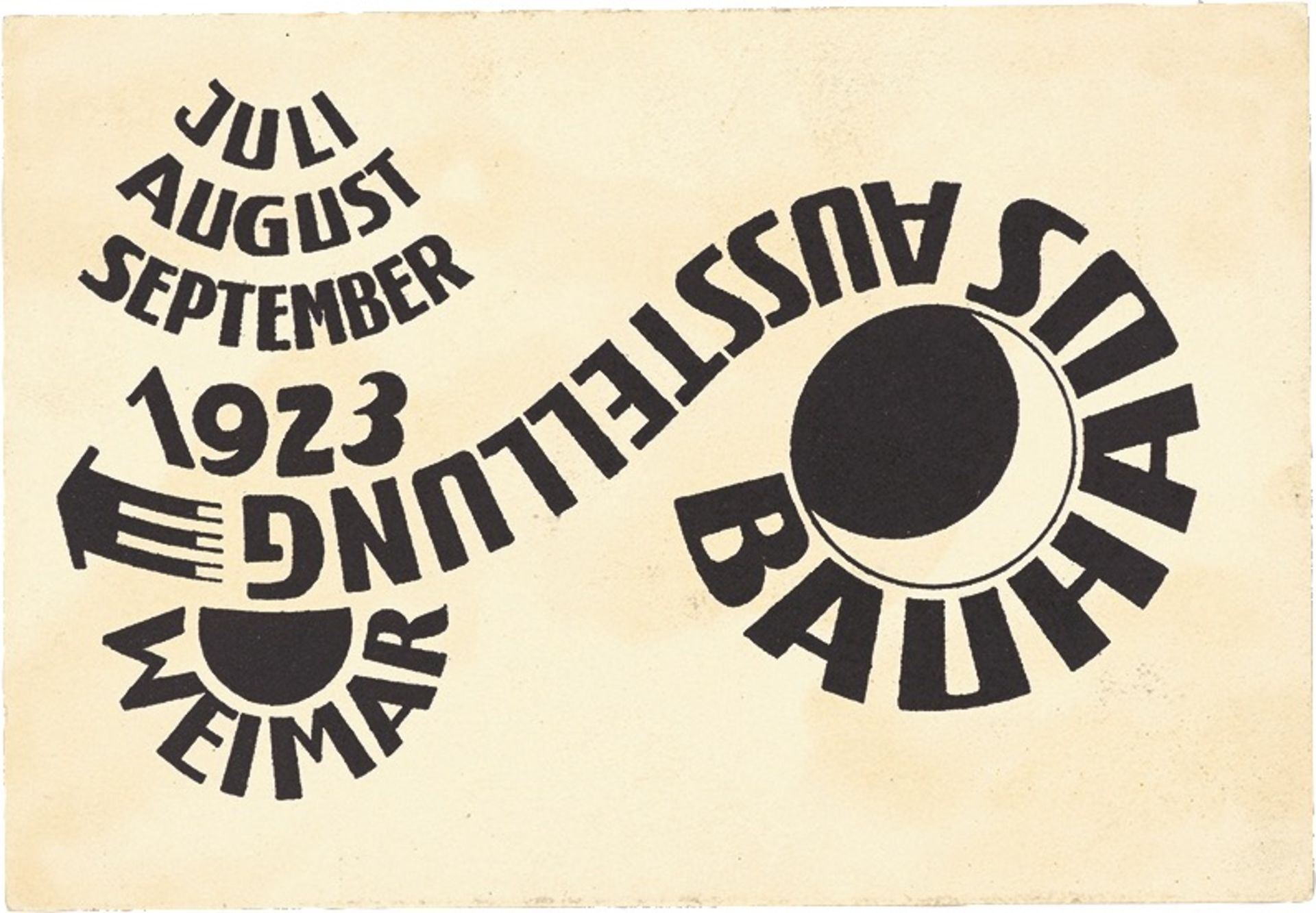 Bauhaus. „Ausstellung Weimar 1923“ – 20 Postkarten verschiedener Bauhaus-Künstler. 1923 - Bild 16 aus 20