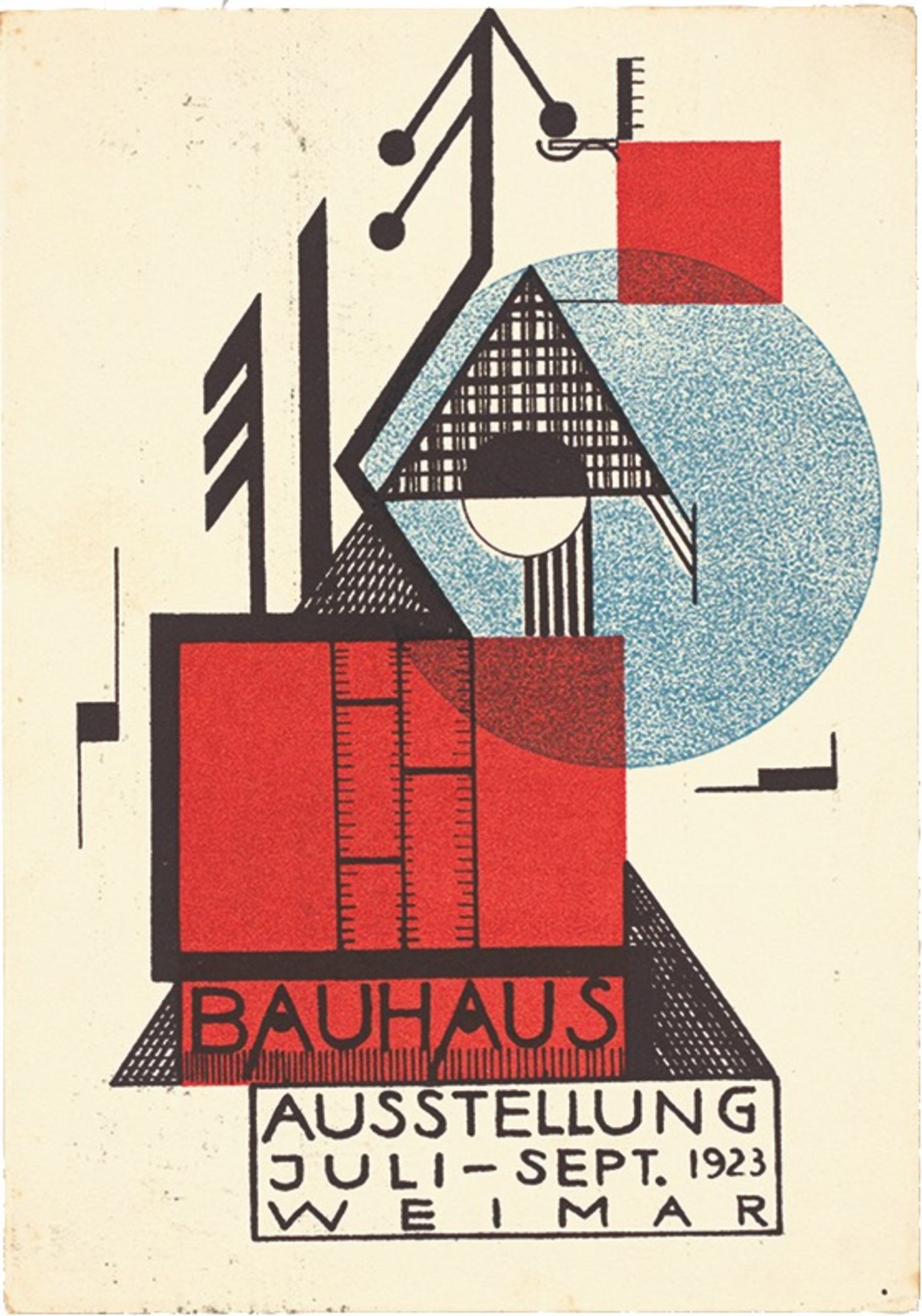 Bauhaus. ”Ausstellung Weimar 1923” – 20 postcards by various Bauhaus artists. 1923 - Image 9 of 20