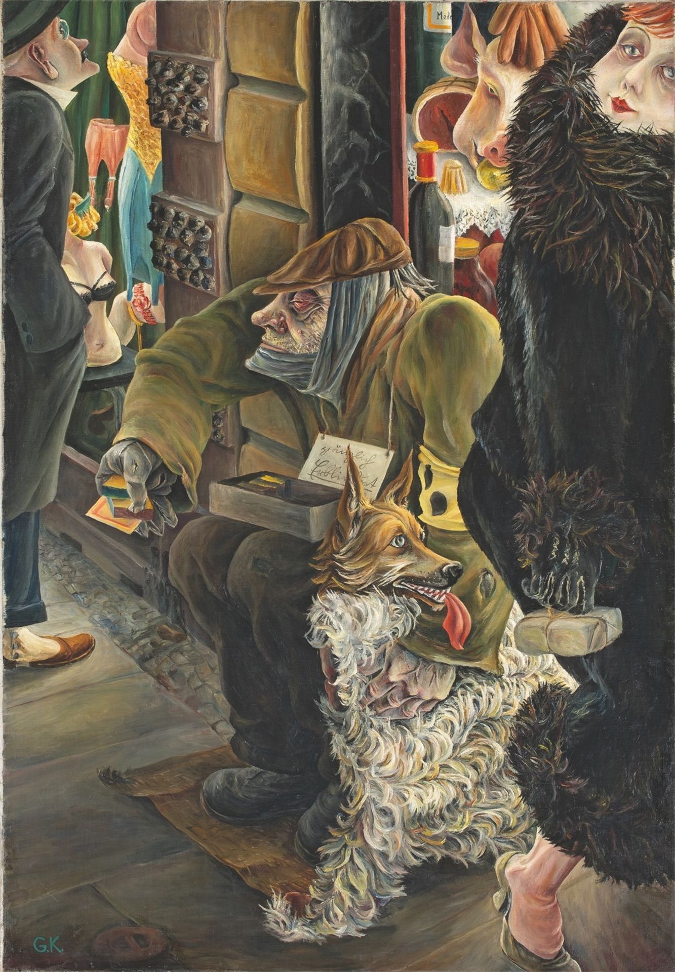 Georg Kinzer. „Blinder Bettler“ (Berlin, Tauentzienstraße). Um 1930/33