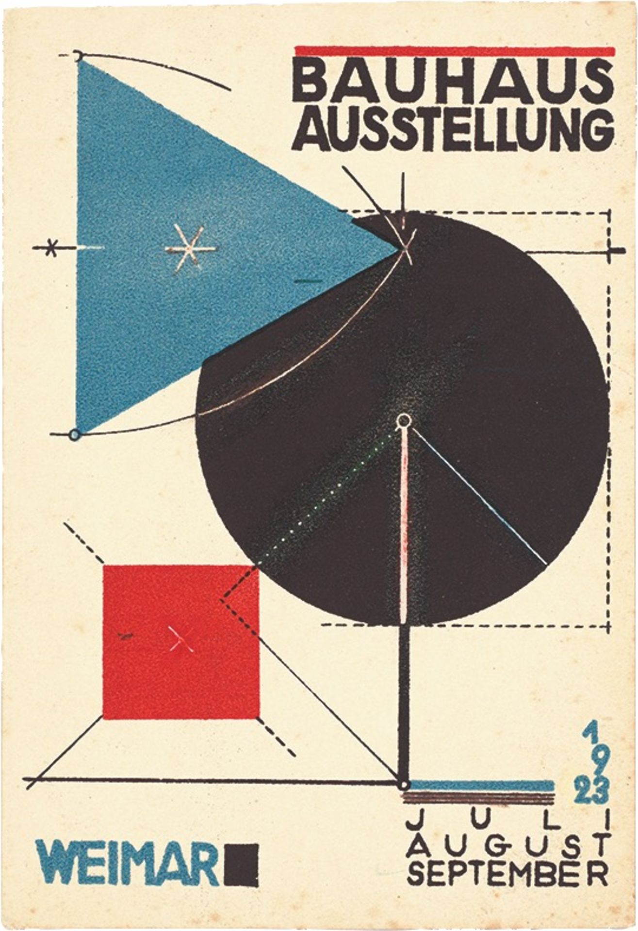 Bauhaus. „Ausstellung Weimar 1923“ – 20 Postkarten verschiedener Bauhaus-Künstler. 1923 - Bild 11 aus 20