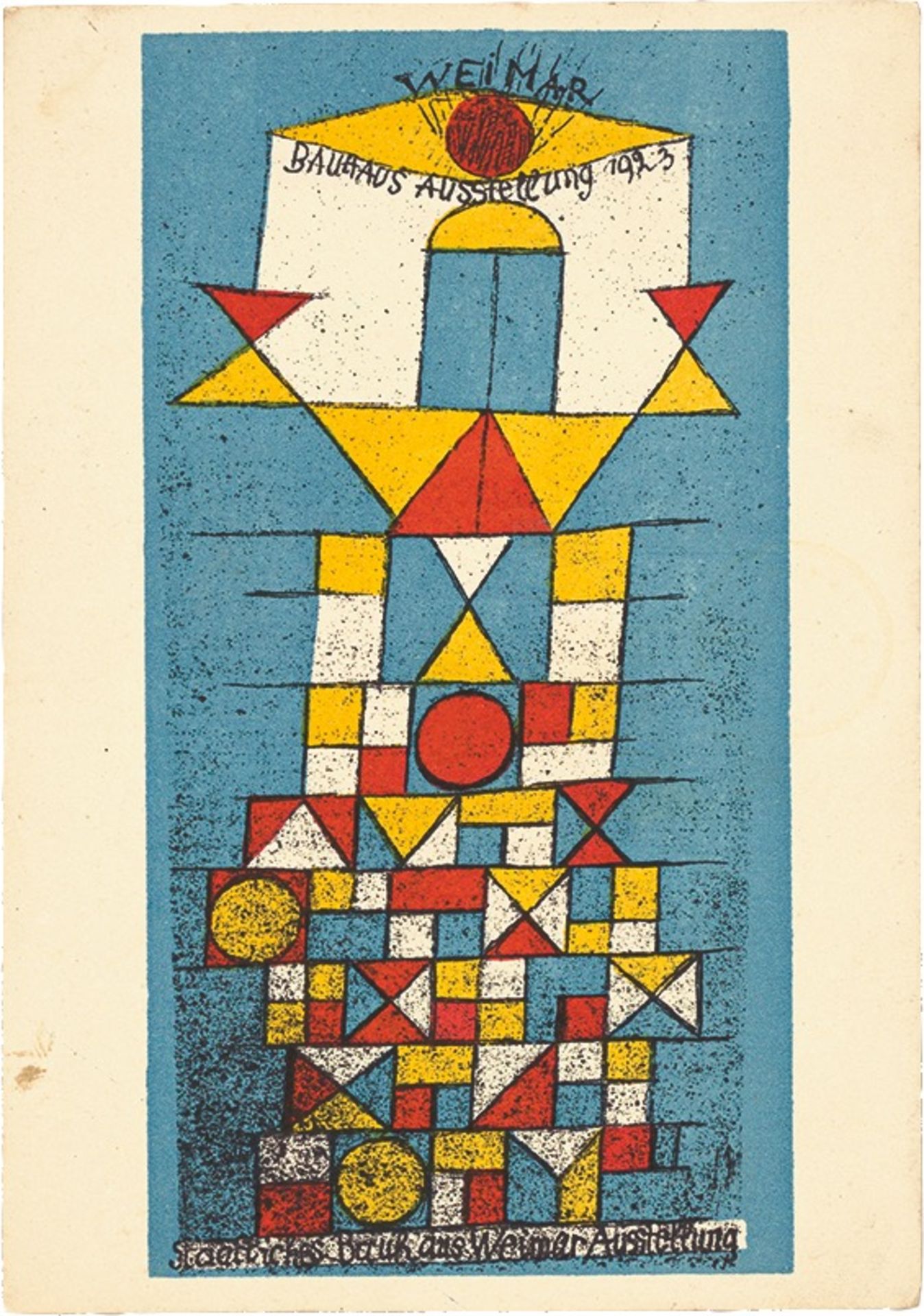 Bauhaus. „Ausstellung Weimar 1923“ – 20 Postkarten verschiedener Bauhaus-Künstler. 1923 - Bild 4 aus 20