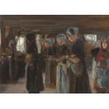 Max Liebermann. „Kompositionsstudie zur ,Flachsscheuer in Laren'“. 1886