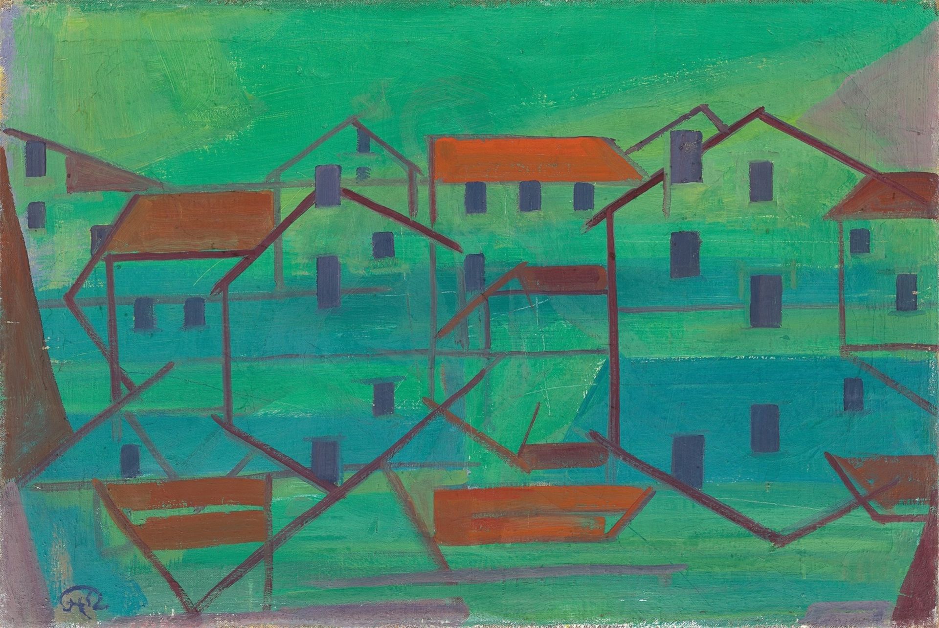 Karl Hofer. „Unterwasserdorf“. 1952