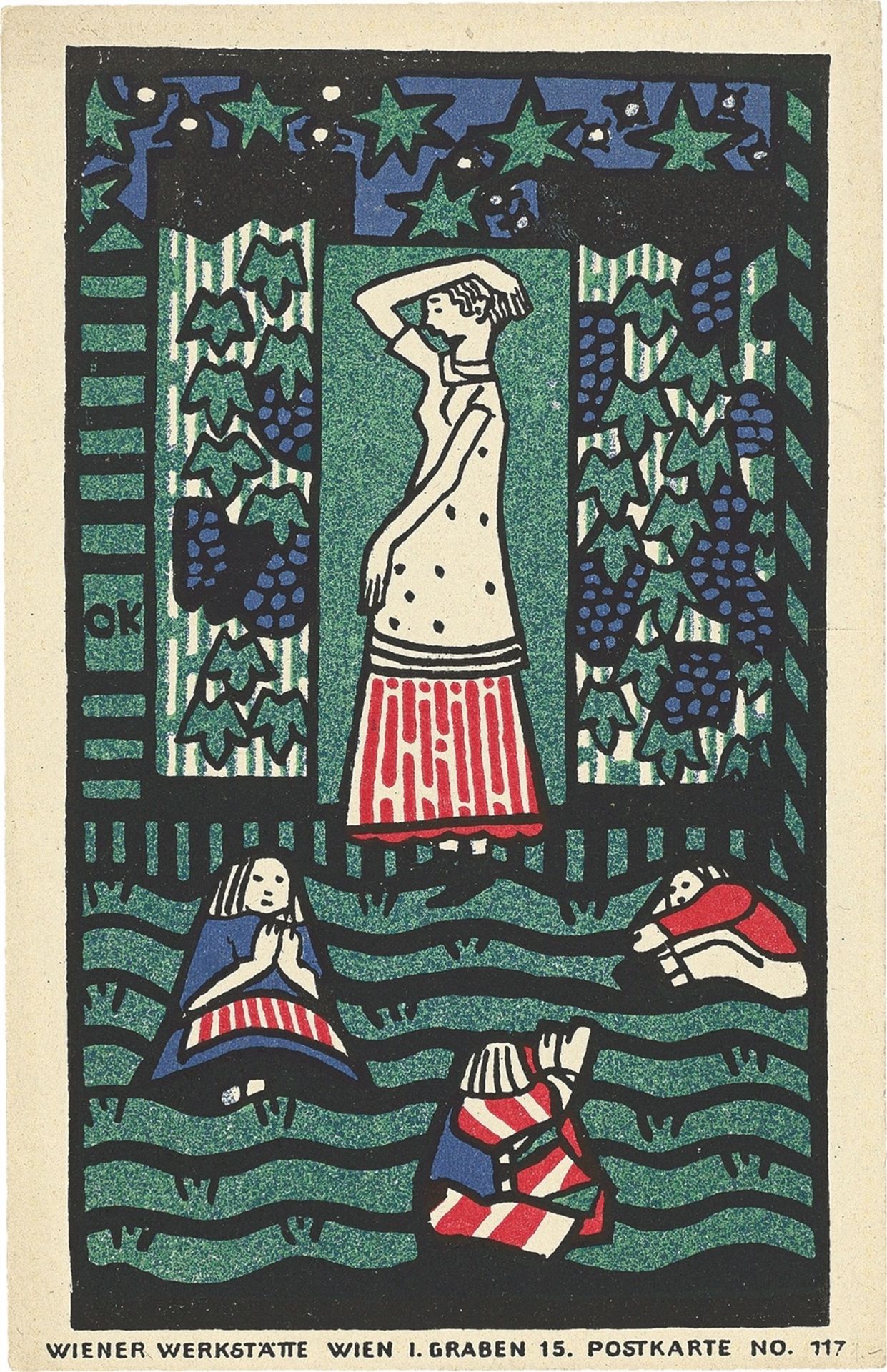 Oskar Kokoschka. „Mädchen mit Schaf auf Bergwiese“ / „Reiter und Segelschiff“ / „Mutter …. 1906–1908 - Bild 3 aus 3