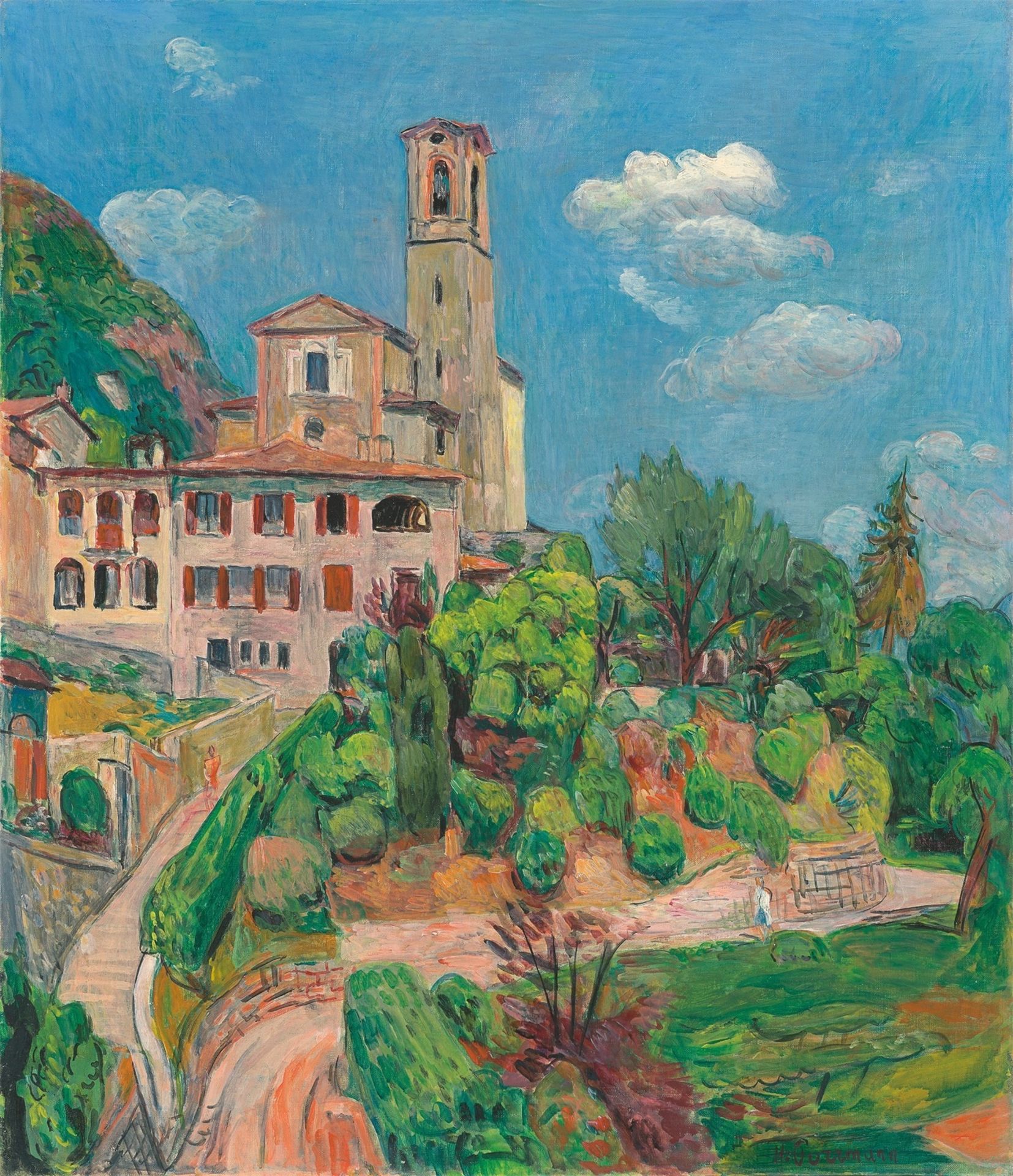Hans Purrmann. „Kirche in Castagnola“. 1943