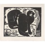 Karl Schmidt-Rottluff. „Zwei Katzen I“. 1914