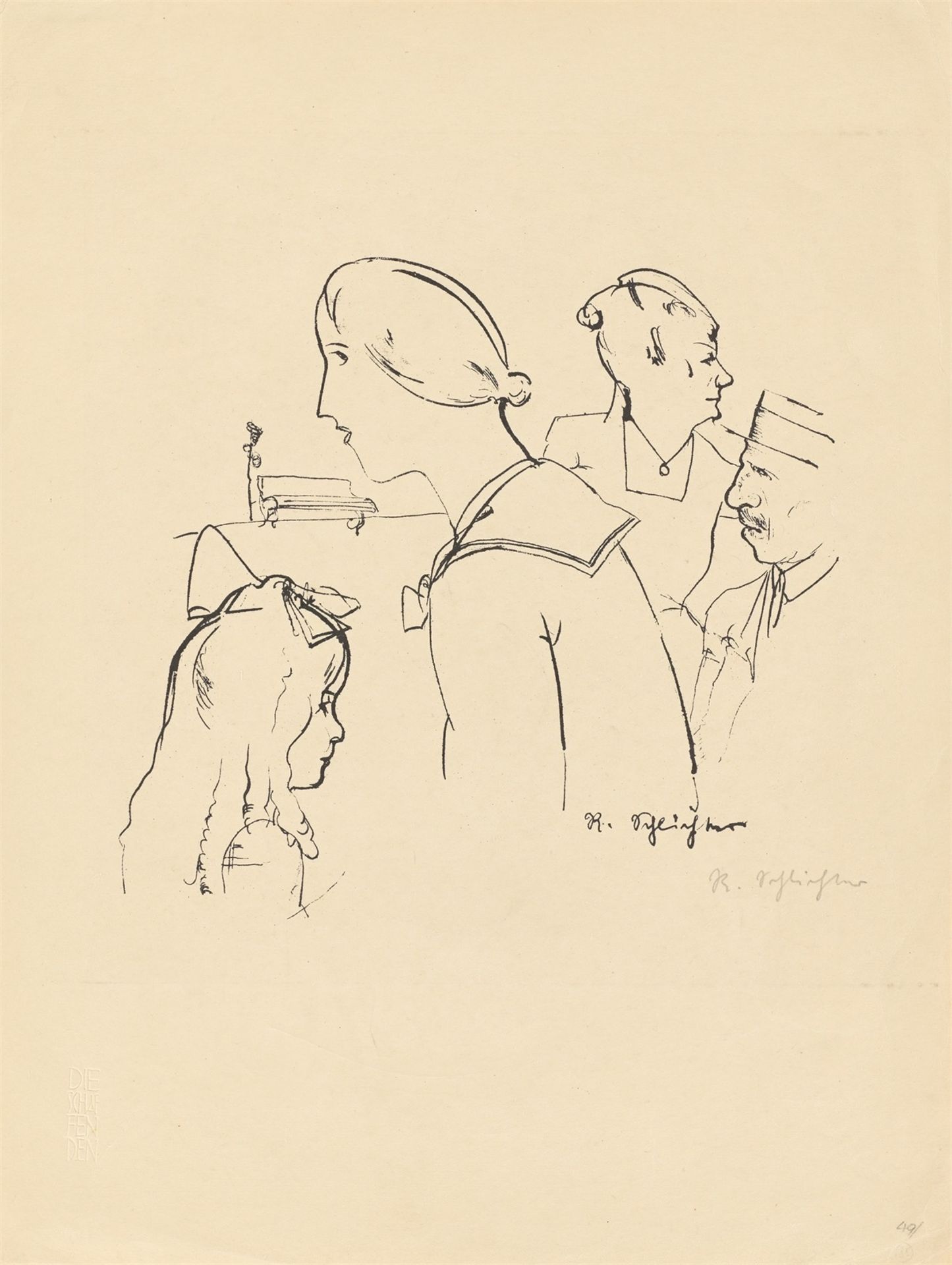 Rudolf Schlichter. Porträt einer Frau (Die Hochmütige). Um 1930 - Bild 2 aus 2