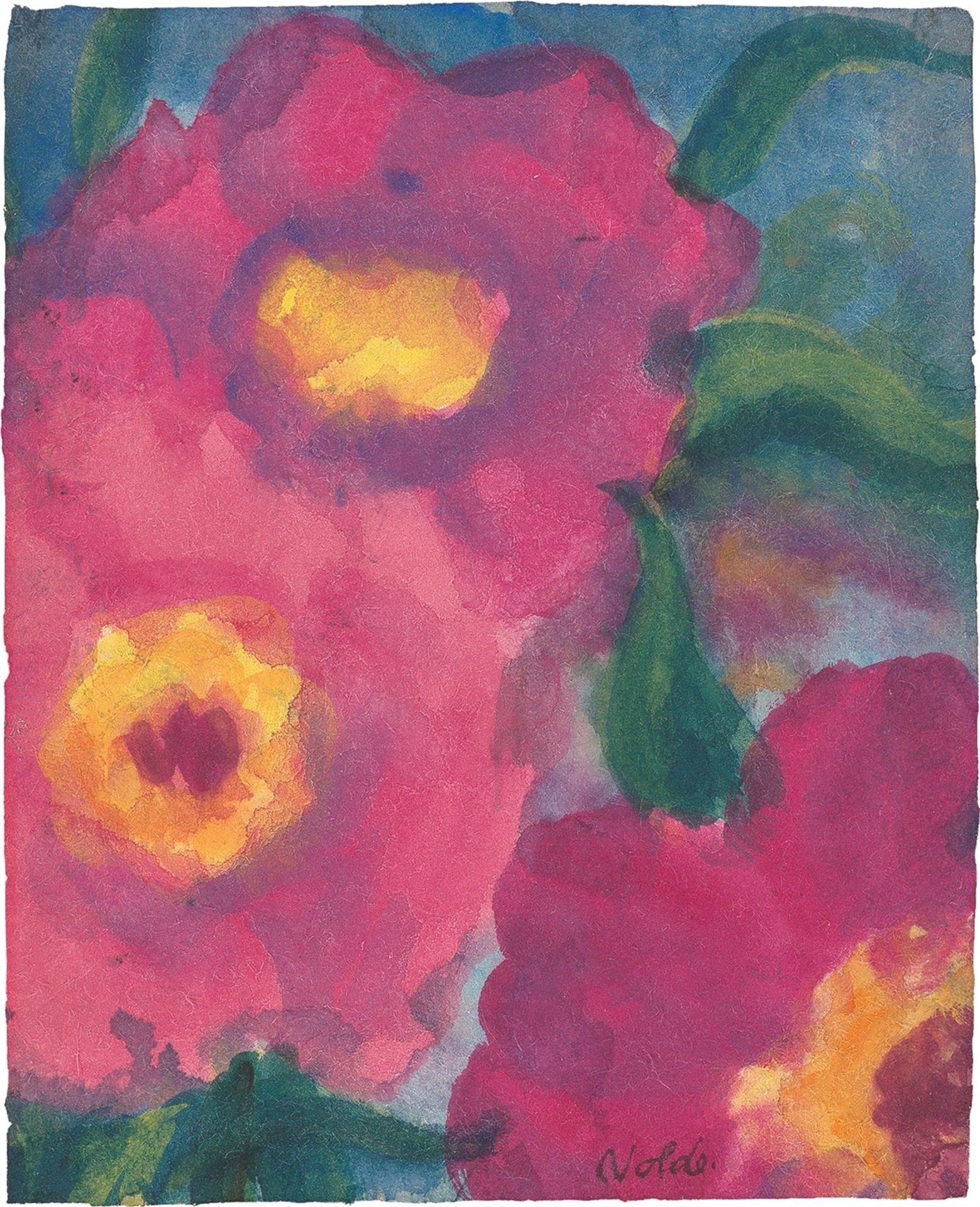 Emil Nolde. Violette Blüten.