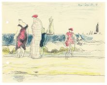 Lyonel Feininger. Strandszene mit Badenden. 1911