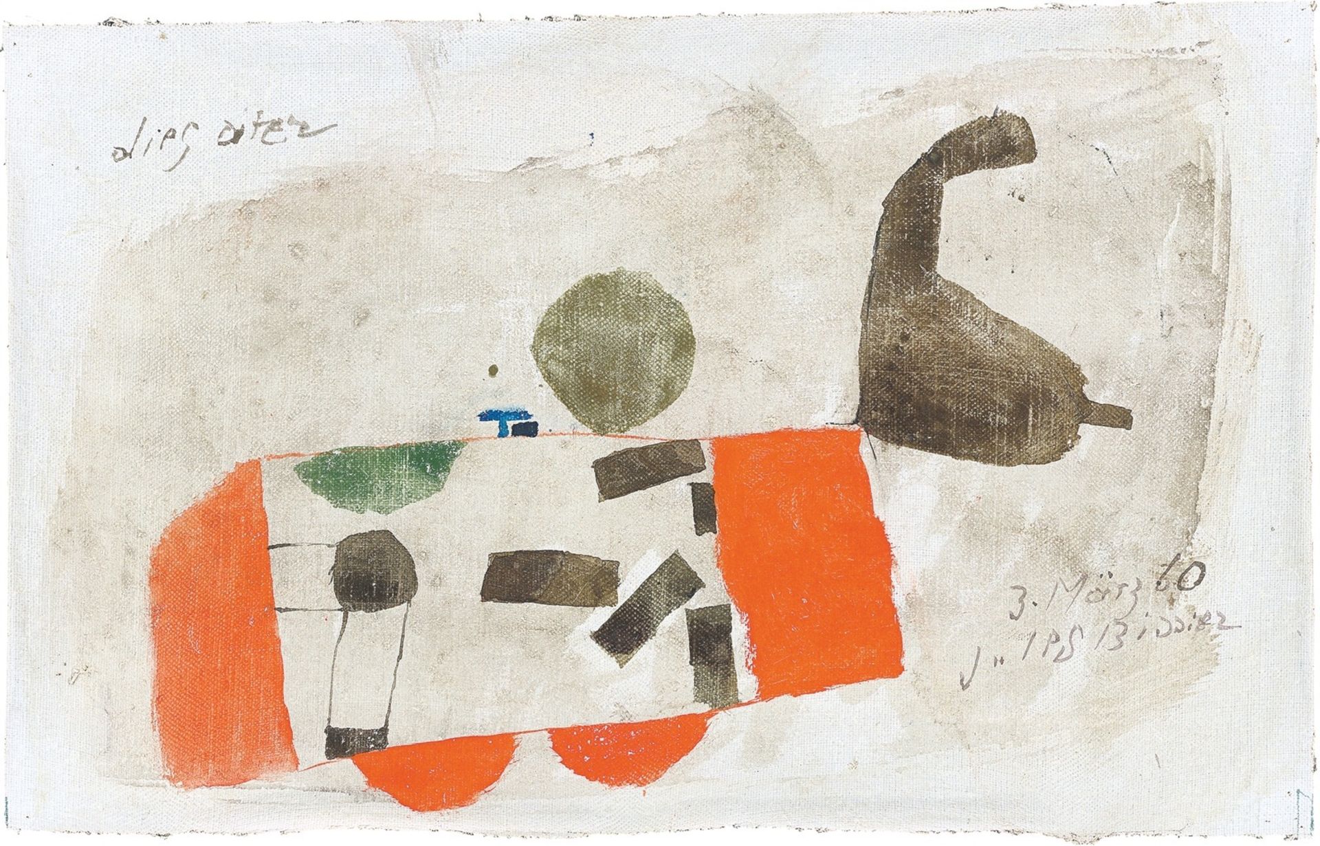 Julius Bissier. „3. März 60“. 1960