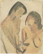 Otto Mueller. „Zwei Mädchenhalbakte“. Um 1920