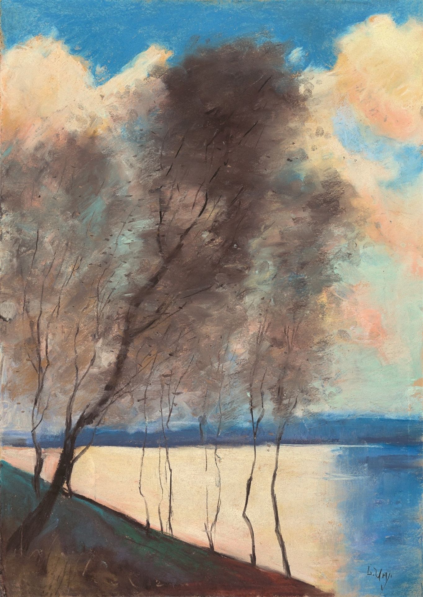 Lesser Ury. ”Motiv aus dem Grunewald”. Circa 1900