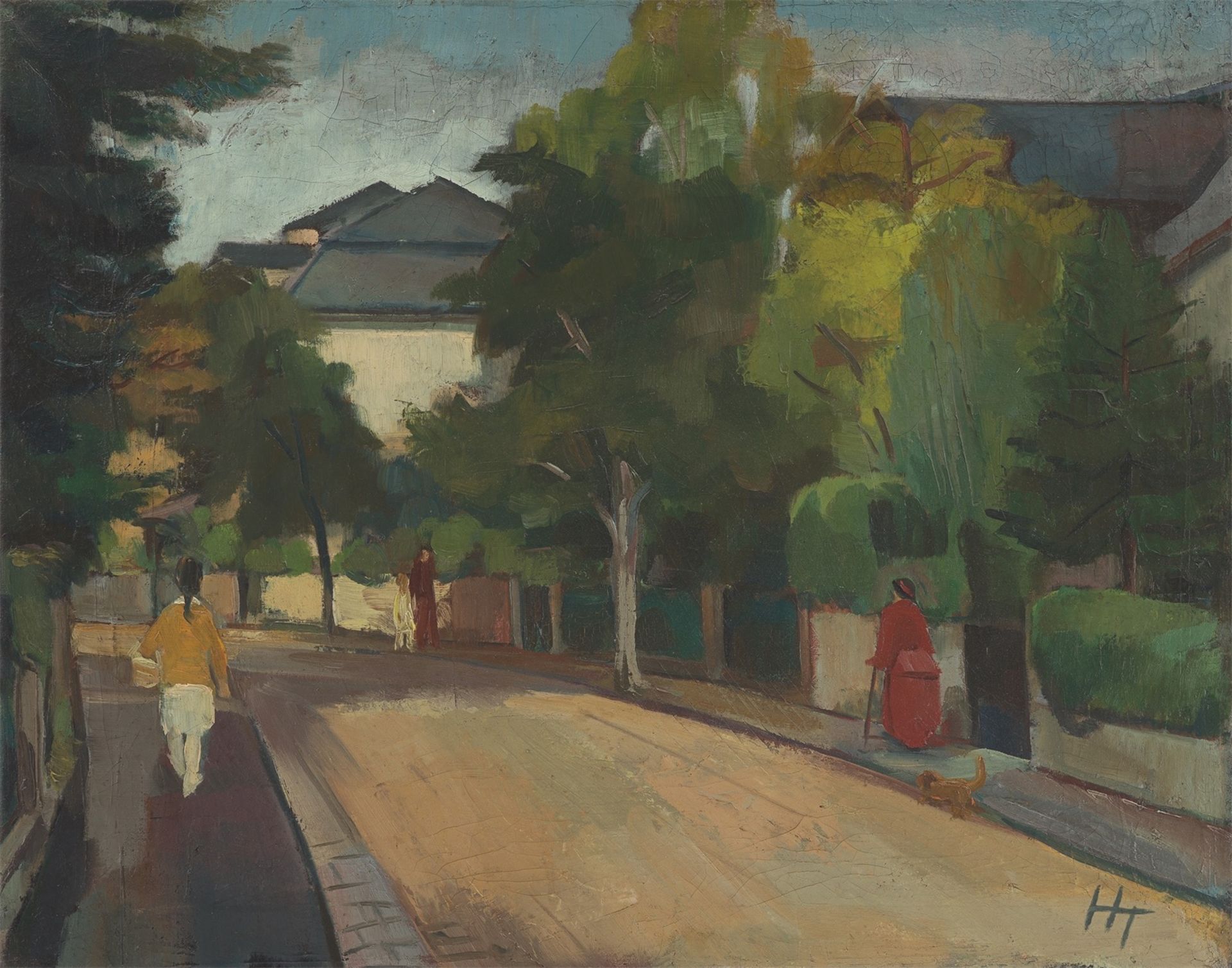 Hermann Teuber. Straßenszene. Um 1926/30