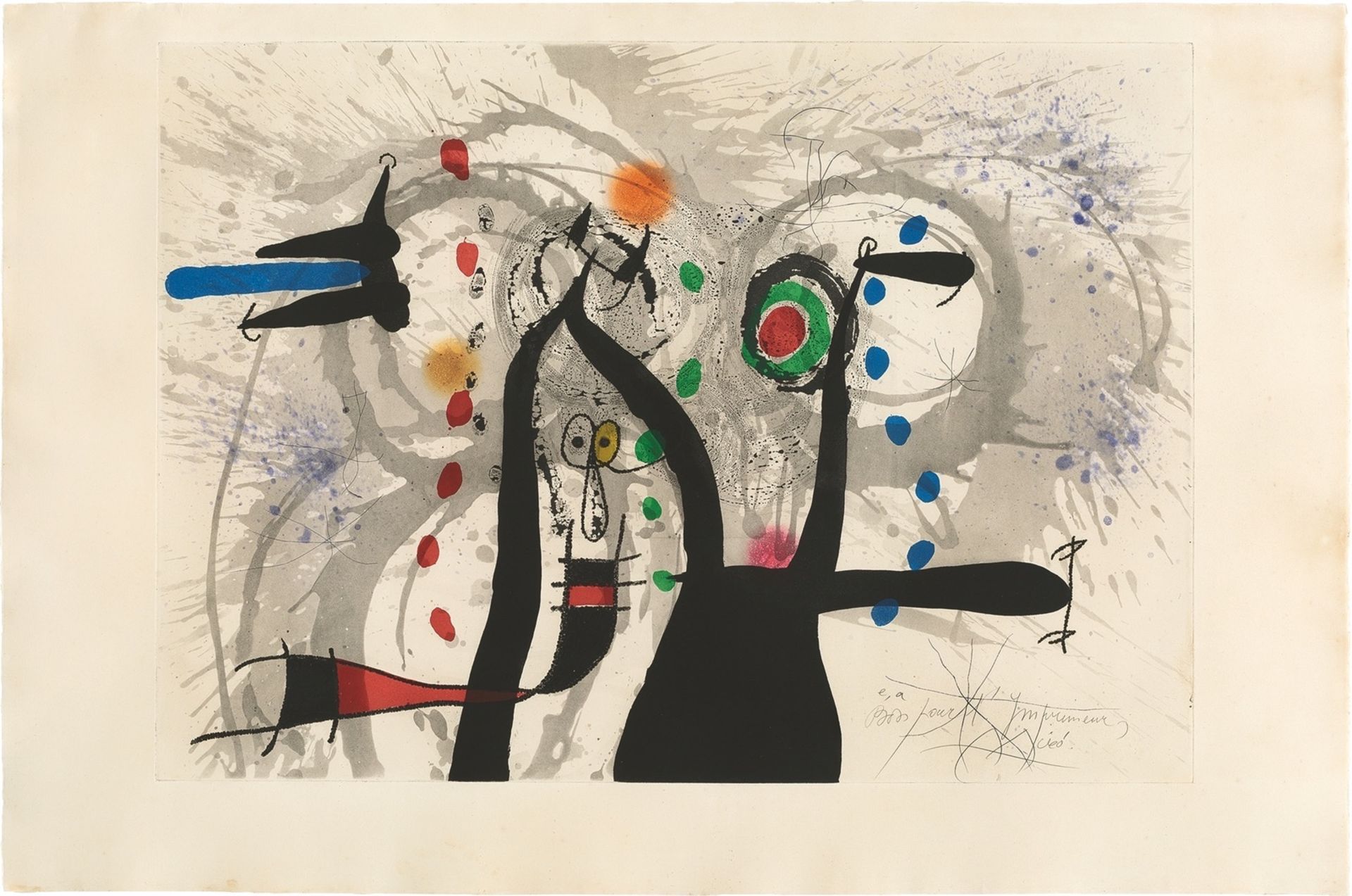 Joan Miró. „Joueur de bugle aux oiseaux“. 1973