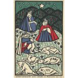 Oskar Kokoschka. „Drei Hirten, Hund und Schafe“ / „Mädchen auf Wiese vor einem Dorf“ / „…. 1906–1908