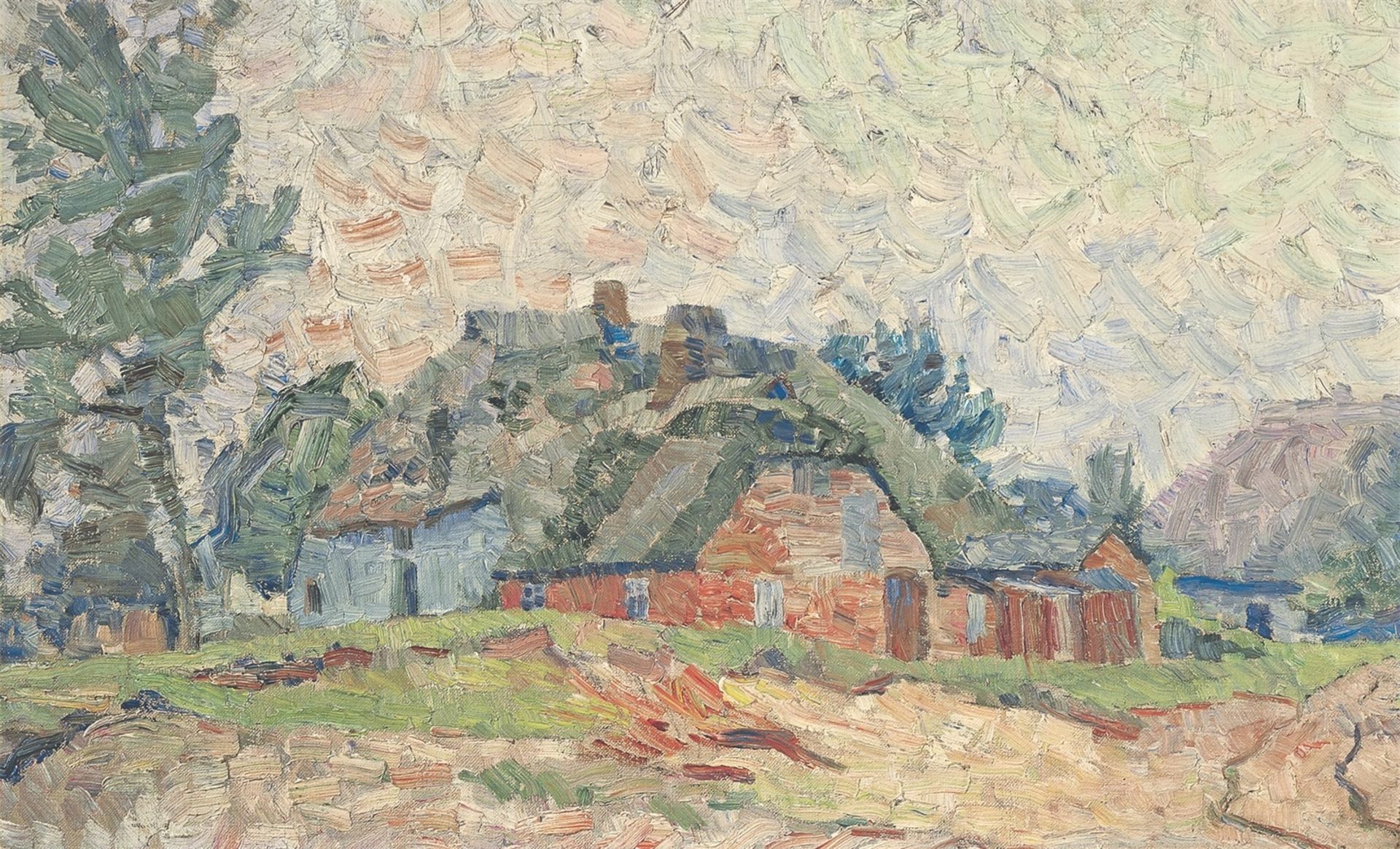 Lyonel Feininger. ”Bauernhaus bei Lobbe auf Rügen V”. 1907