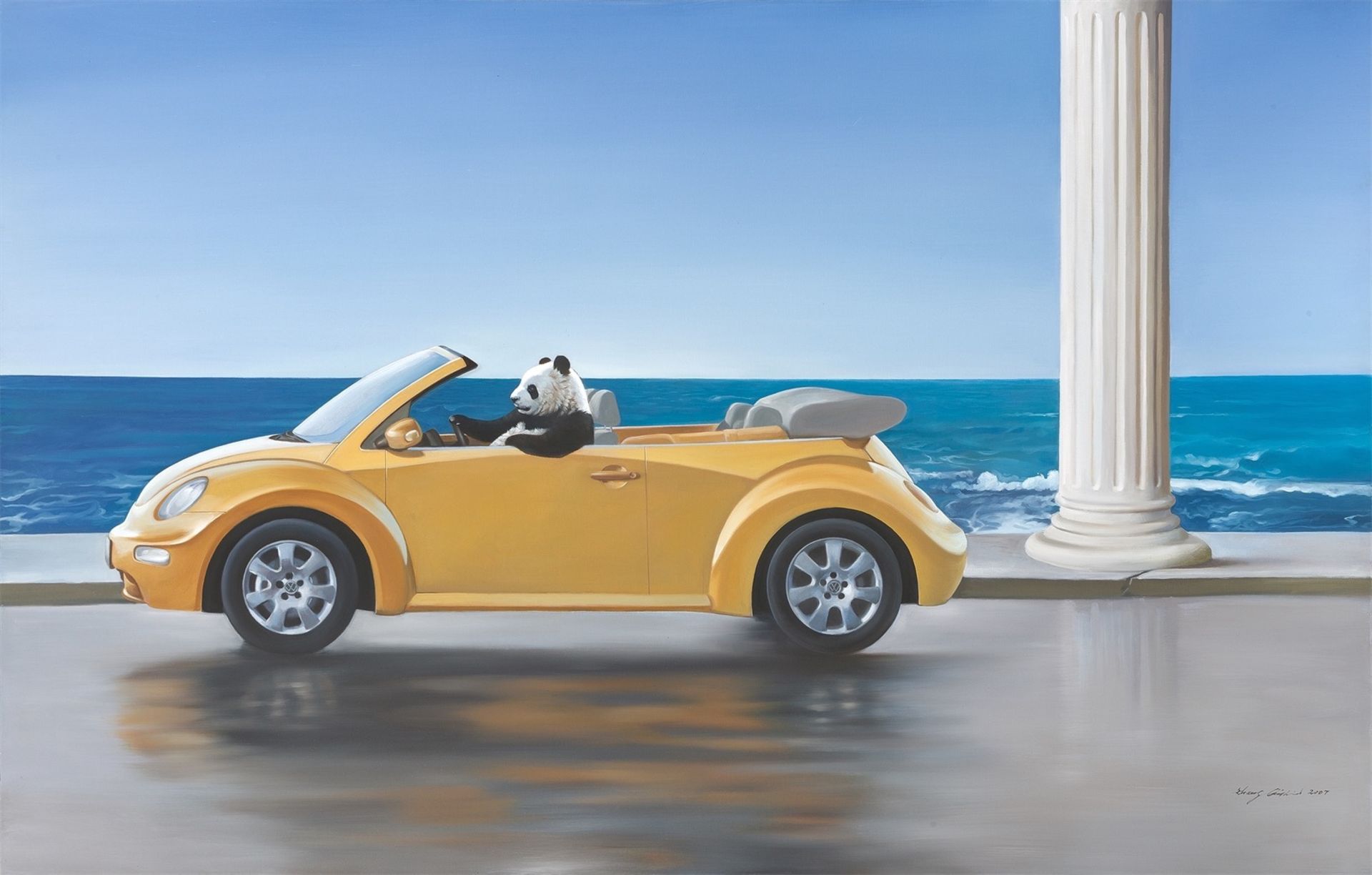 Zhang Qikai. Panda Driving Beetle. 2007