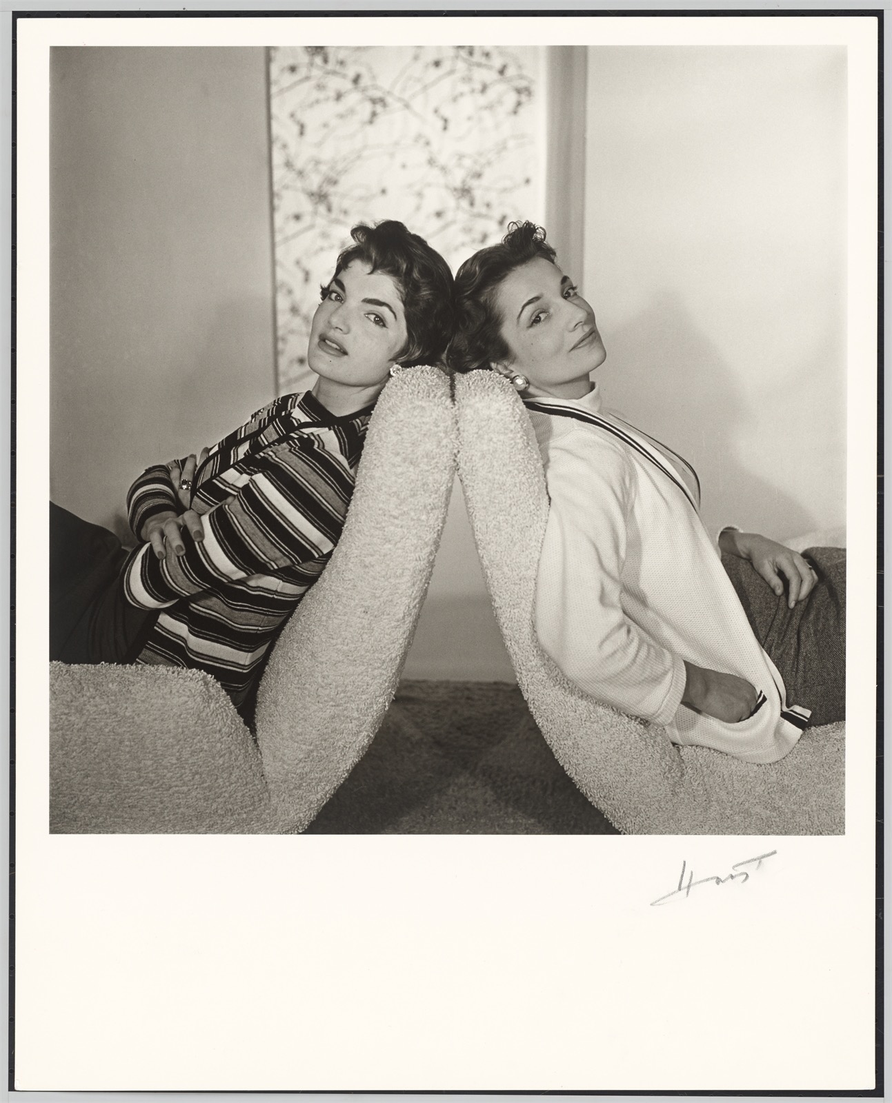Horst P. Horst (i.e. Horst Paul Albert Bohrmann). Bouvier Sisters, Jackie & Lee, New York. 1955 - Image 2 of 4