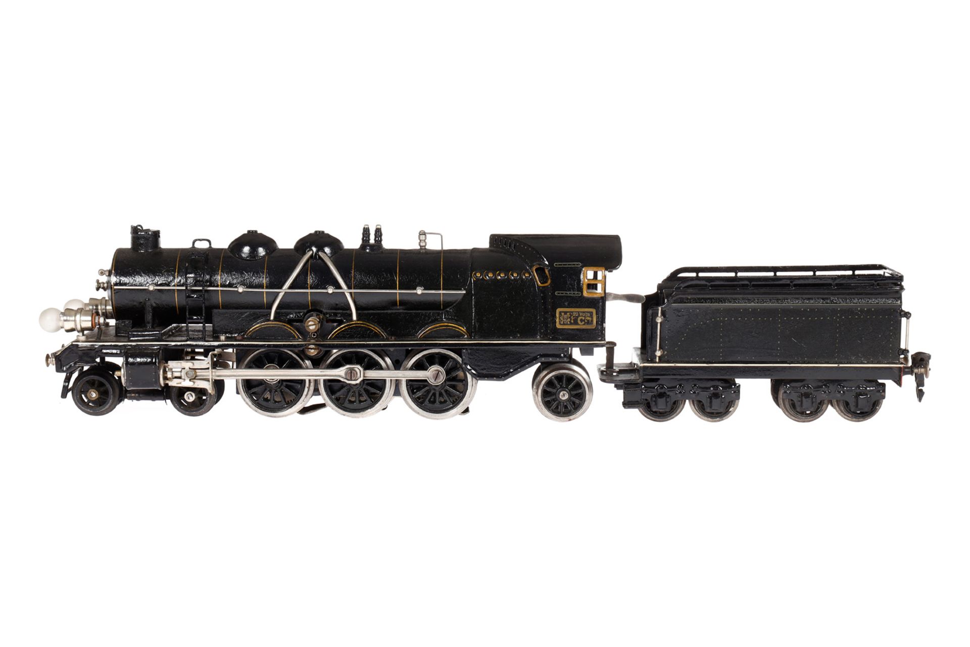 Märklin 2-C-1 Dampflok H 64/13020, Spur 0, elektr., schwarz, mit Tender und 2 el. bel.