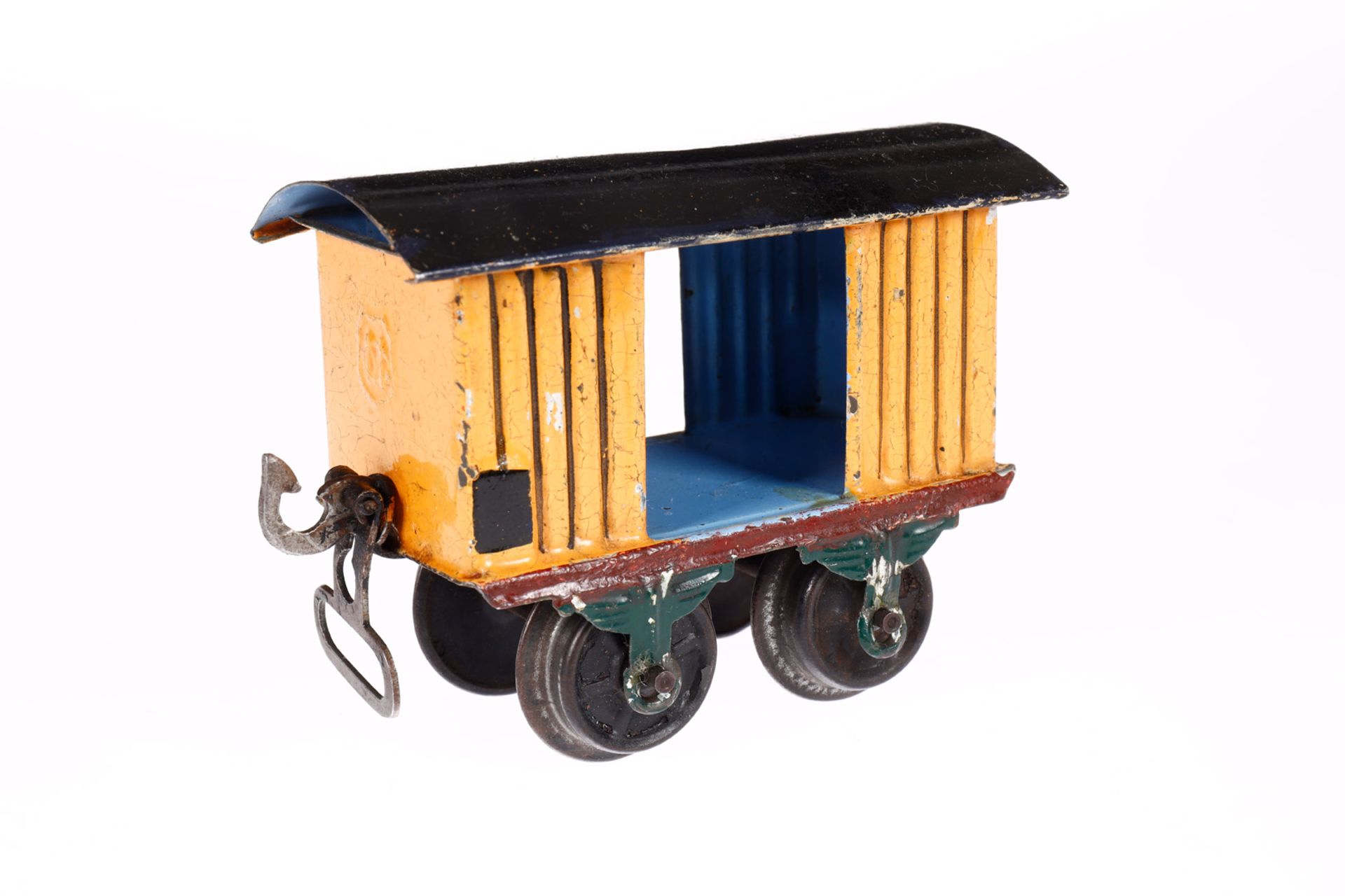 Märklin Gepäckwagen 1803, Spur 0, uralt, HL, mit 2 TÖ, 1 Bügelkupplung fehlt, LS, L 8, Z 3 - Bild 2 aus 4