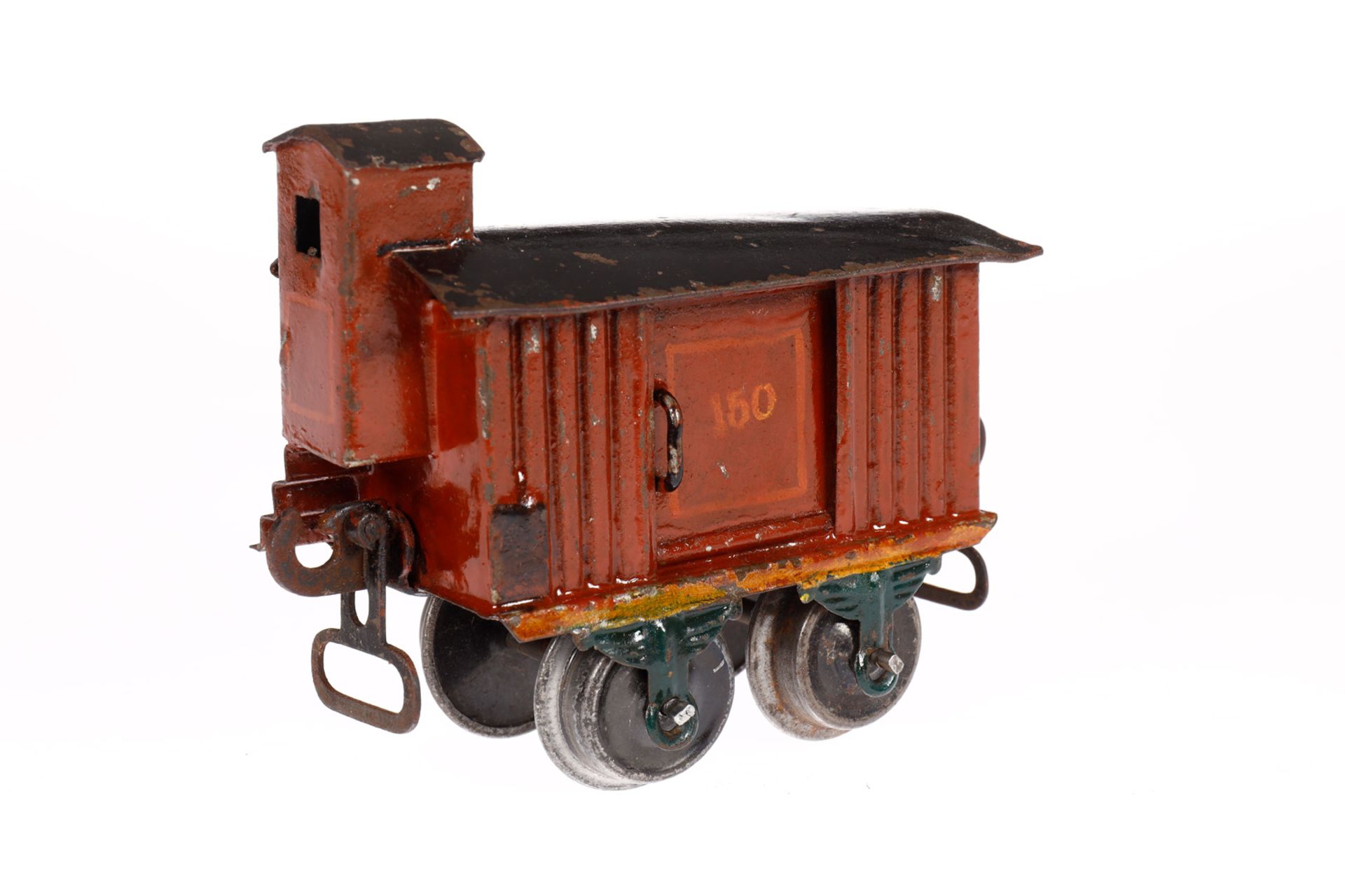 Märklin ged. Güterwagen 1804, Spur 0, uralt, HL, mit BRHh, 2 ST und Bügelkupplungen, LS und - Bild 3 aus 4