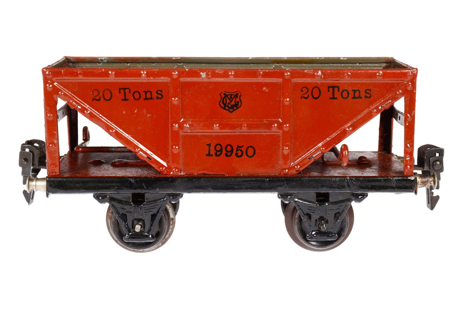 Märklin Selbstentladewagen 1995, Spur 0, HL, LS tw ausgeb., gealterter Lack, L 16, Z 3