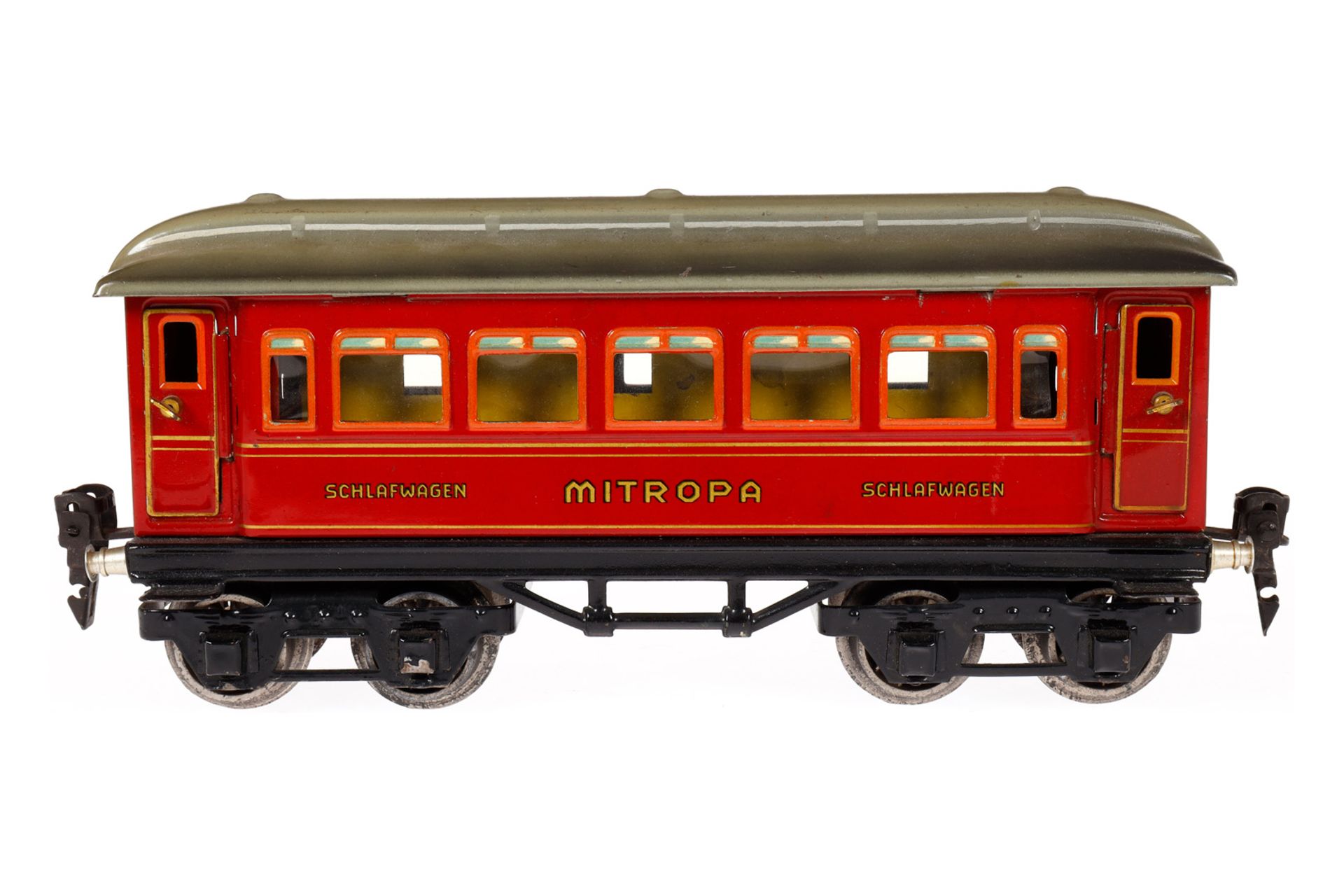 Märklin Mitropa Schlafwagen 1888, Spur 0, CL, mit Inneneinrichtung, 4 AT und Gussrädern, LS und