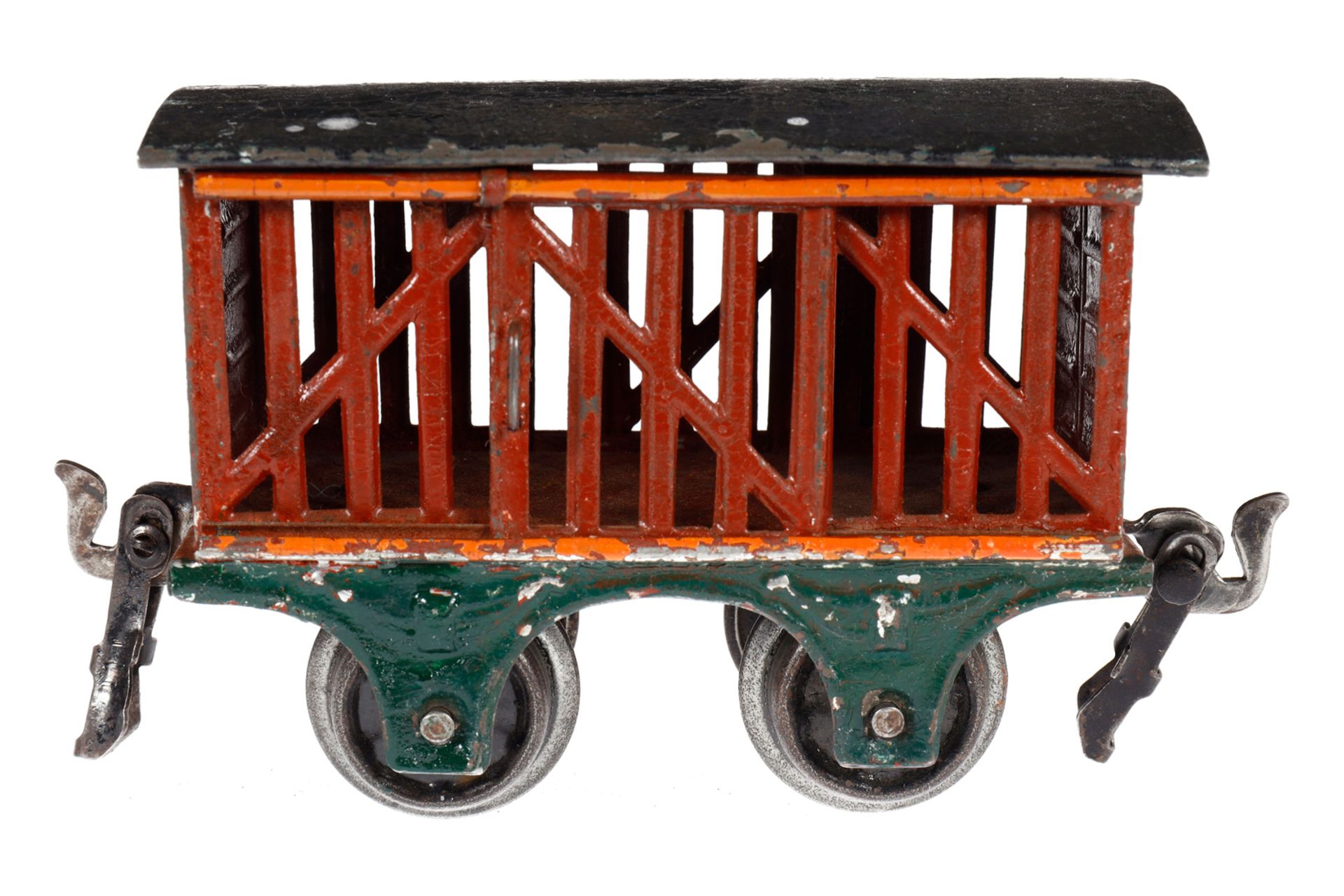 Märklin Milchwagen 1809, Spur 0, HL, LS und gealterter Lack, L 9,5, Z 3