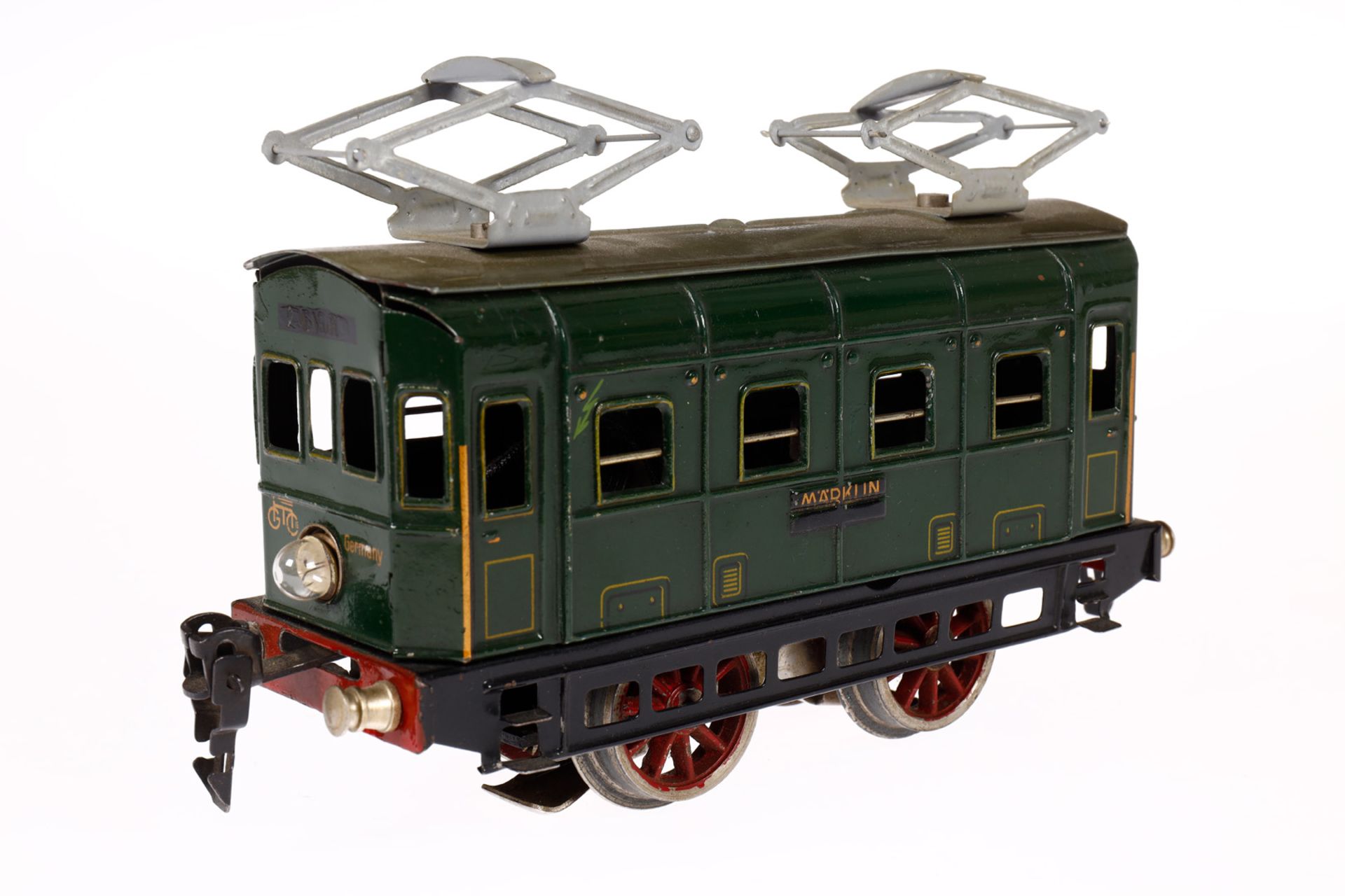 Märklin E-Lok RS 3180, Spur 0, Schwachstrom, grün, mit 1 el. bel. Stirnlampe, LS und gealterter - Bild 2 aus 5