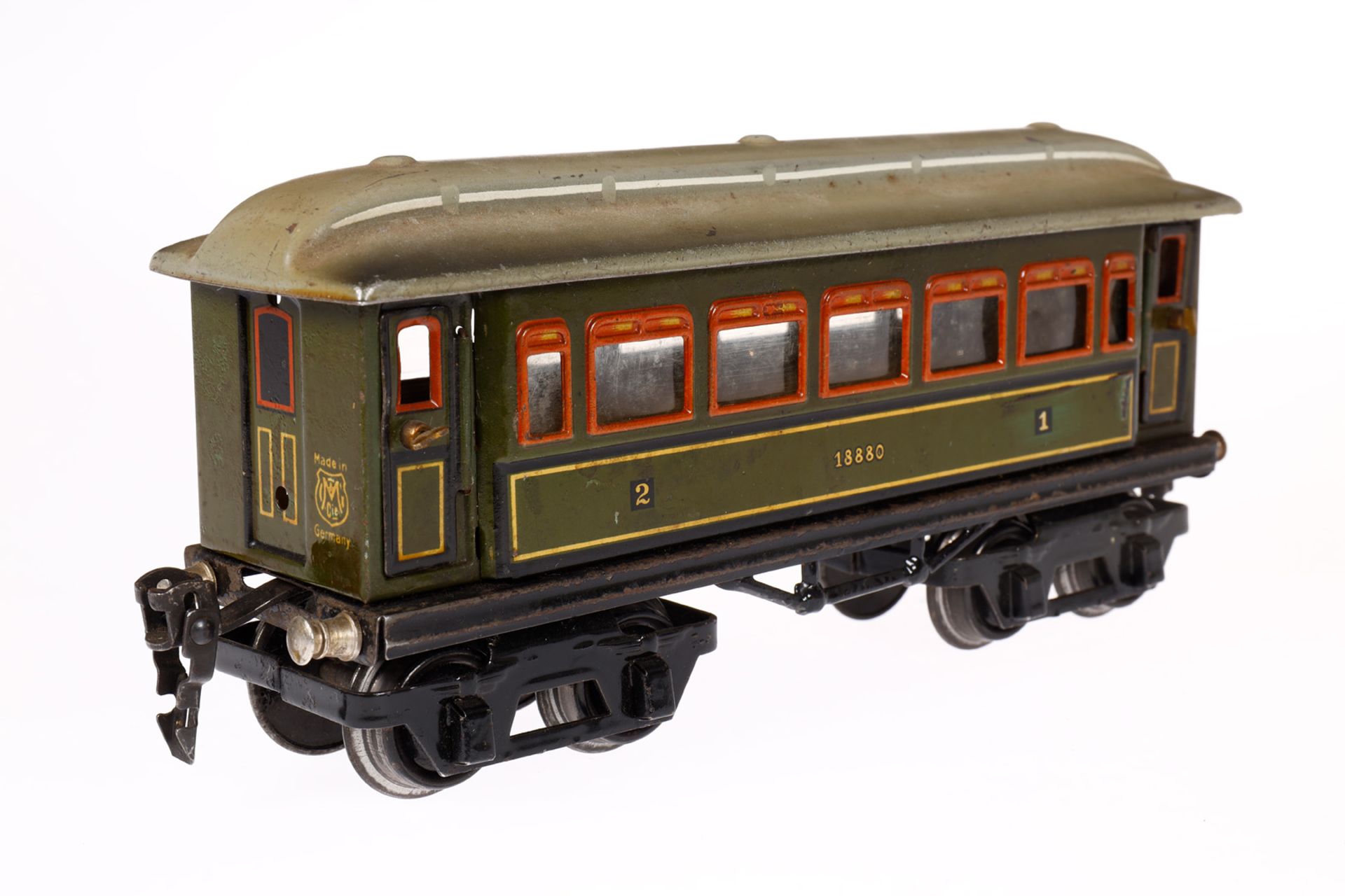 Märklin Personenwagen 1888, Spur 0, CL, mit 4 AT, Trittstufen fehlen, LS, L 21,5, Z 3 - Bild 2 aus 4