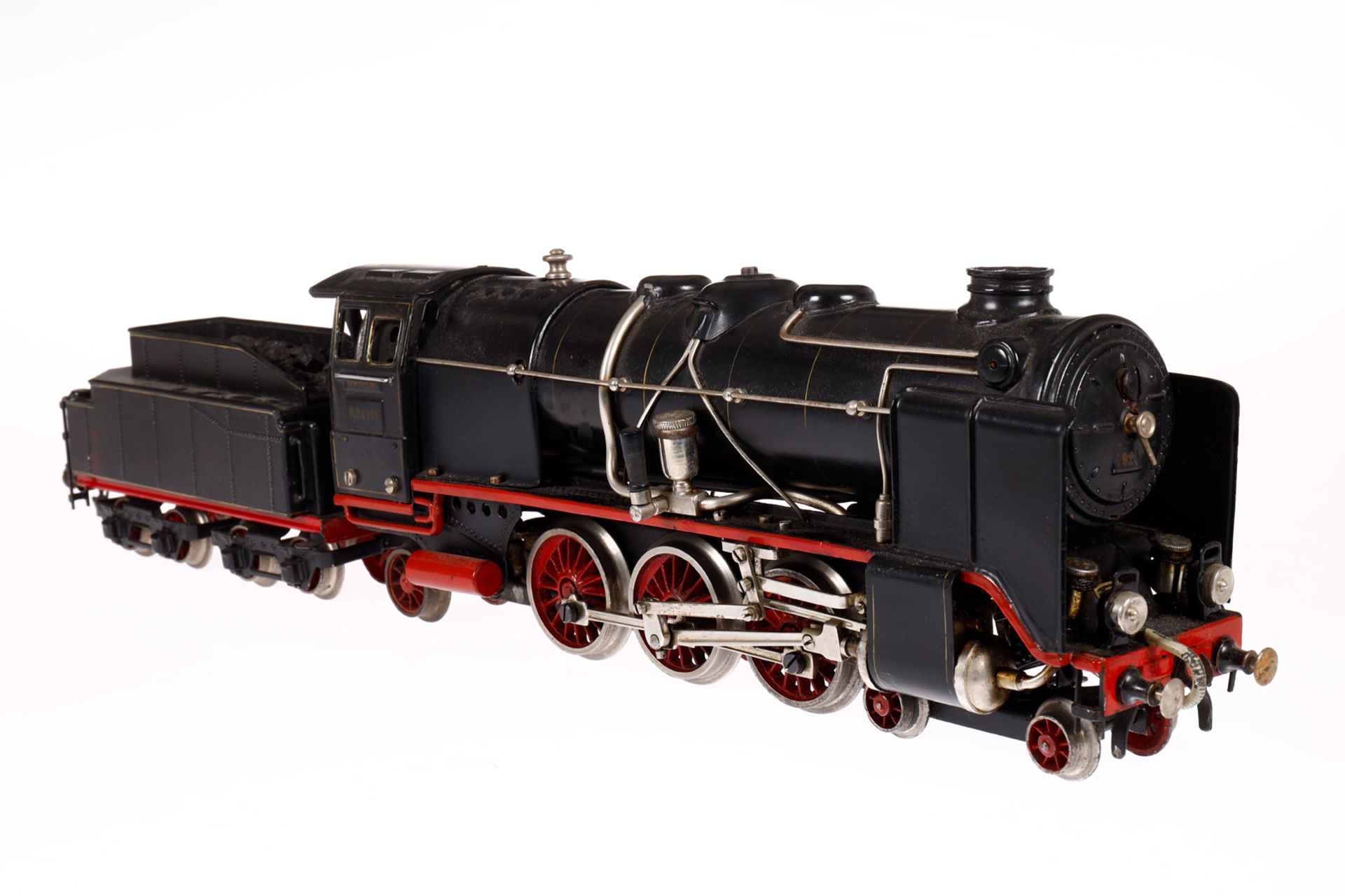 Märklin 2-C-1 Dampflok HR 4920, Spur 0, spiritusbetrieben, schwarz, mit Tender, Brenner und kW, - Bild 2 aus 7