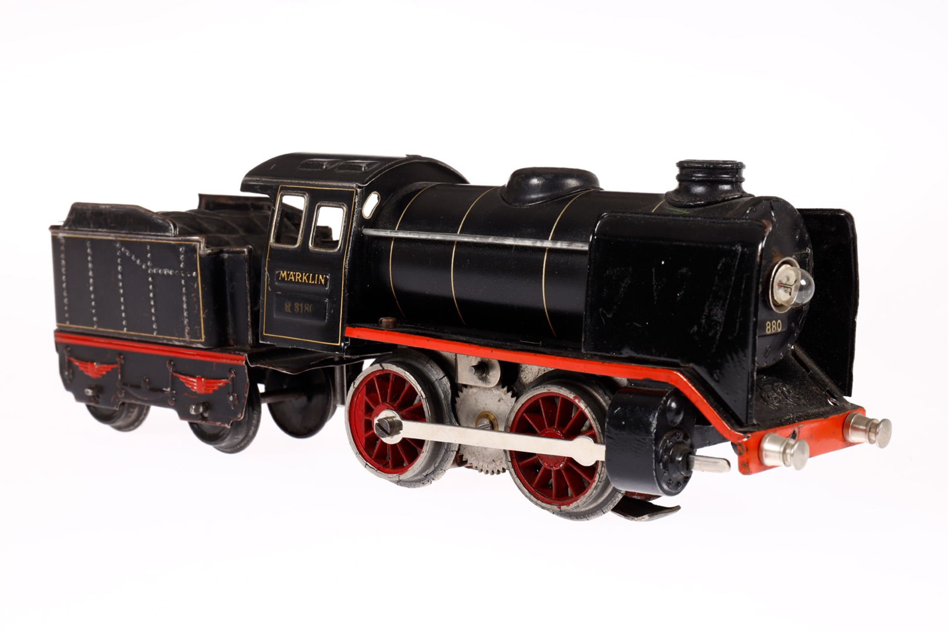 Märklin B-Dampflok R 3180, Spur 0, Schwachstrom, mit Tender, gW und 1 el. bel. Stirnlampe, LS, 3 - Bild 2 aus 6