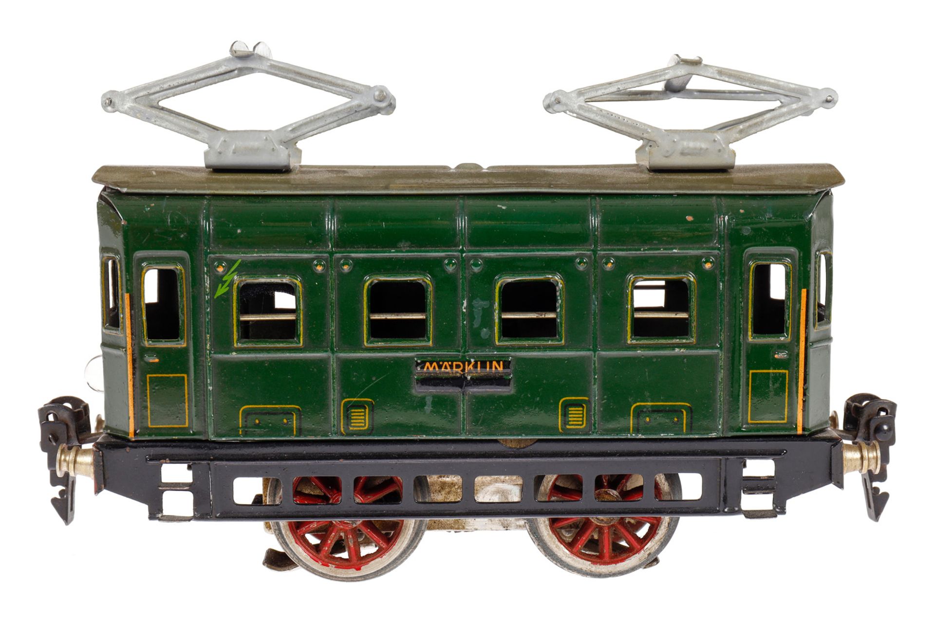 Märklin E-Lok RS 3180, Spur 0, Schwachstrom, grün, mit 1 el. bel. Stirnlampe, LS und gealterter