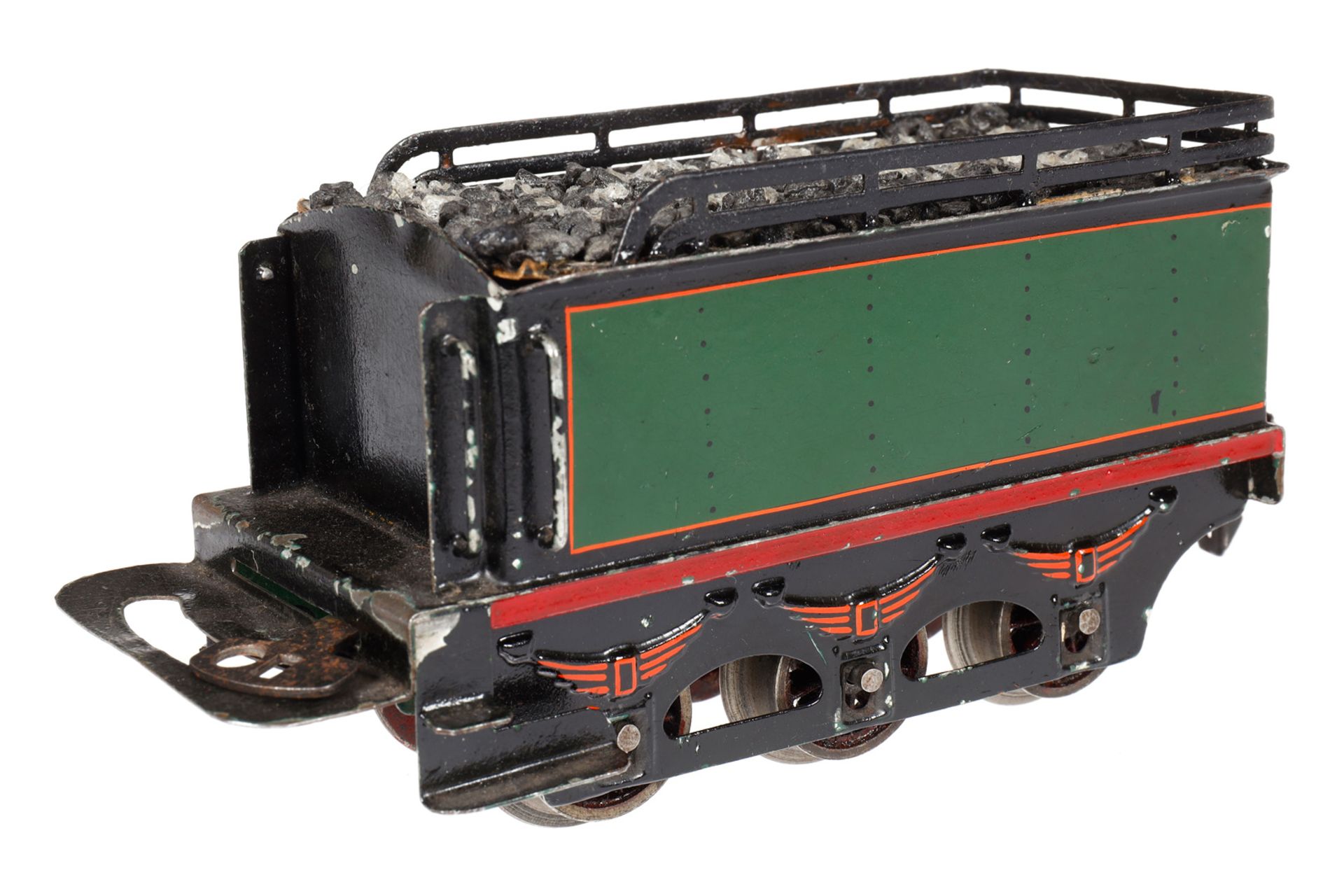 Märklin Tender E 929, Spur 0, Vorserie, HL-Version und gelötet, mit Gussrädern, Geländer rest., LS