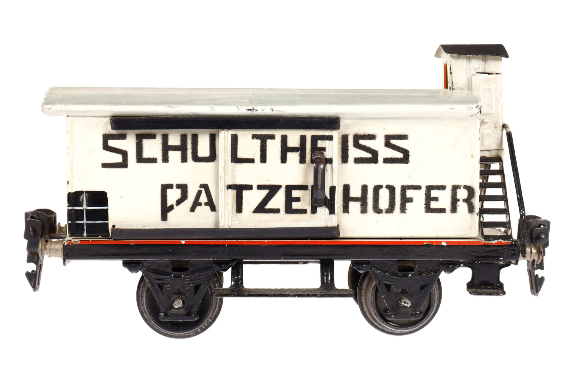 Märklin Schultheiss-Patzenhofer Bierwagen 1988, Spur 0, HL, mit BRHh und 2 ST, glatte Seitenwände,