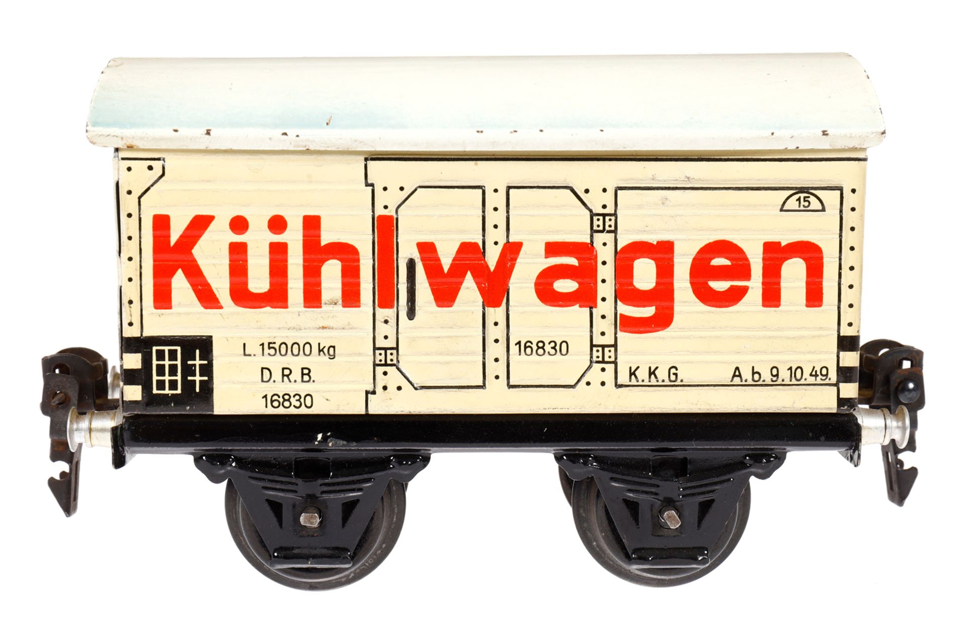 Märklin Kühlwagen 1683, Spur 0, CL, mit 1 ST, LS und gealterter Lack, L 13, sonst noch Z 2