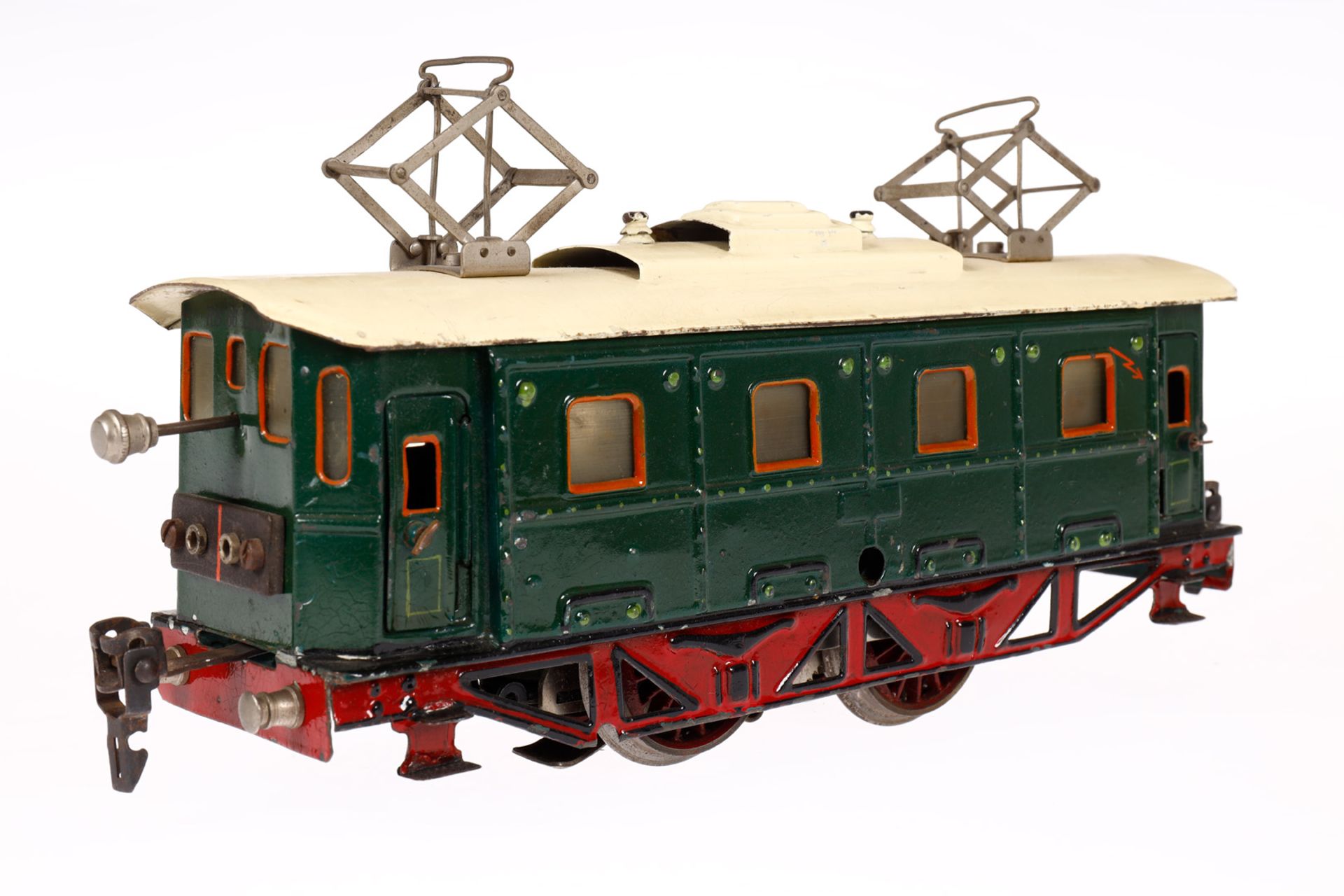 Märklin E-Lok RS 66/13020, Spur 0, elektr., grün, mit 1 el. bel. Stirnlampe, 2 Treppen ergänzt, LS - Bild 3 aus 5