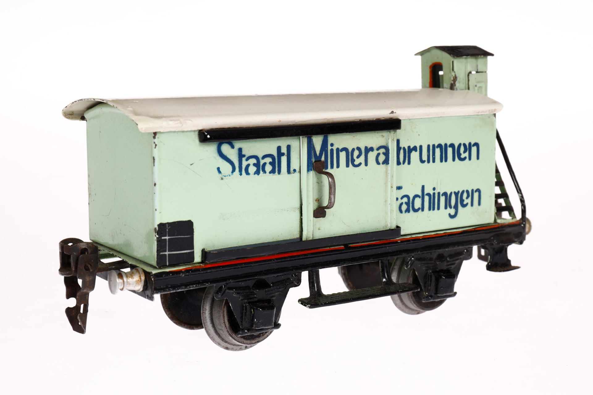 Märklin Mineralwasserwagen 1997, Spur 0, HL, mit BRHh und 2 ST, Schwarzbereiche nachlackiert, LS und - Bild 2 aus 4