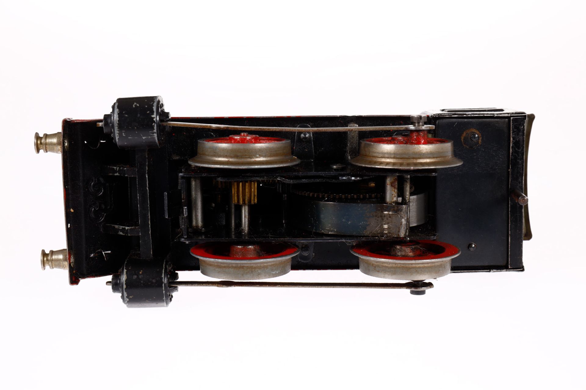 Märklin B-Dampflok R 880, Spur 0, Uhrwerk intakt, schwarz, mit Tender und gW, LS, Z 3 - Bild 4 aus 6