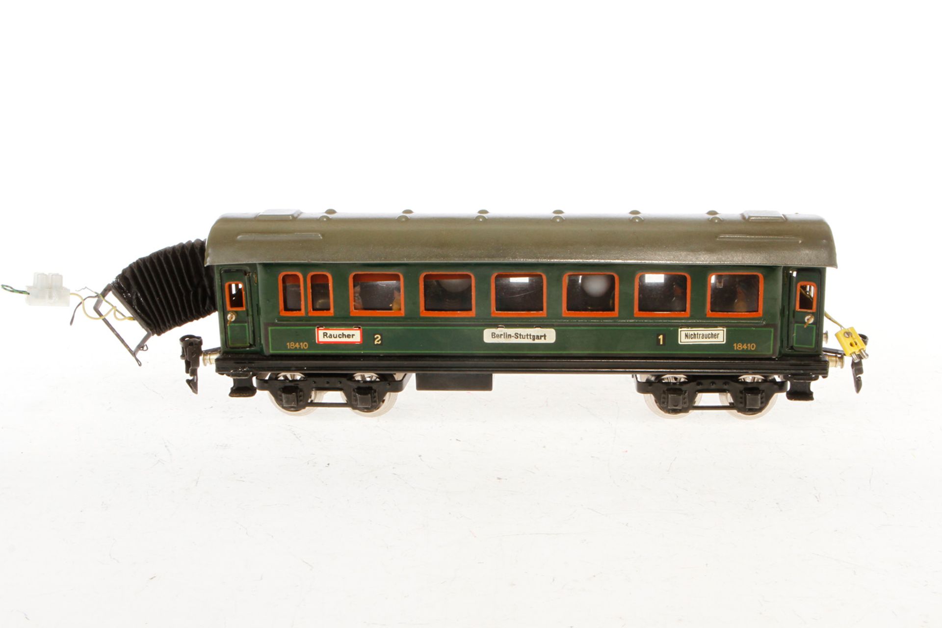 Märklin Personenwagen 1841 G, Spur 0, CL, mit Inneneinrichtung, 4 AT, Schildern und neuen - Image 2 of 4