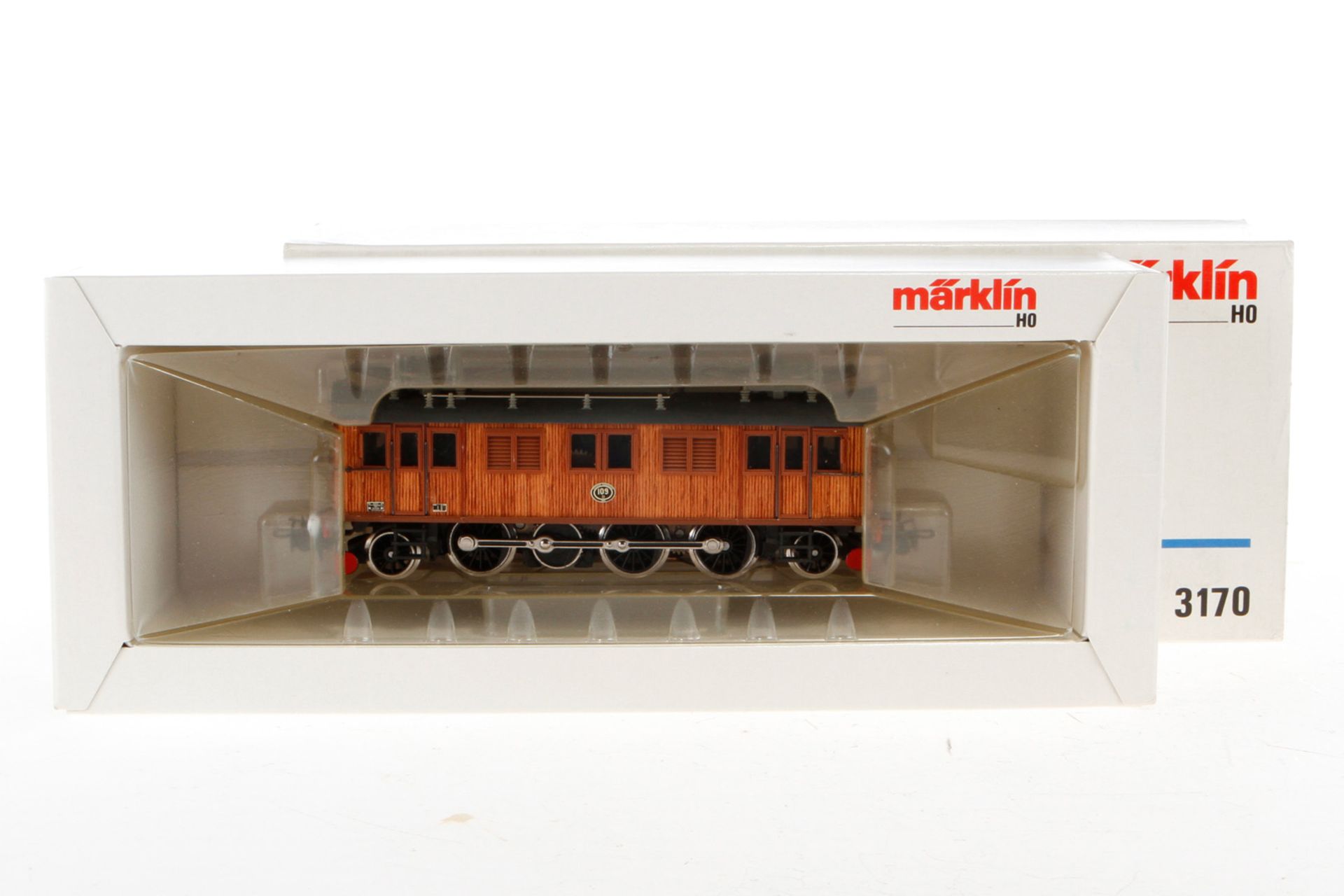 Märklin E-Lok ”109” 3170, Spur H0, braun, Alterungsspuren, im leicht besch. OK, sonst Z 1-2