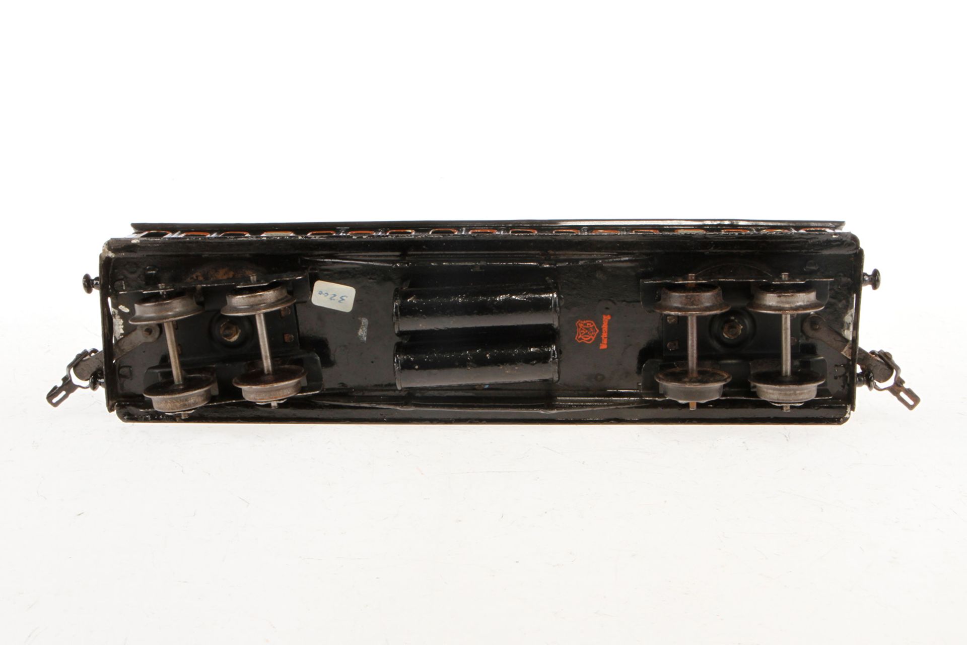 Märklin franz. Personenwagen 2875 PLM, Spur 0, schwarz/gelb, Dach rest., LS tw ausgeb., gealterter - Image 3 of 3