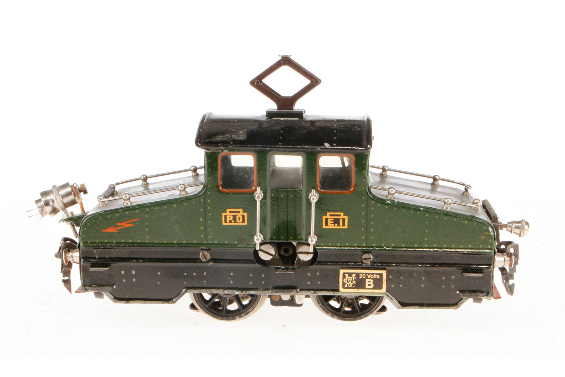 Märklin franz. Vollbahnlok V 13020, Spur 0, elektr., grün, mit 1 el. bel. Stirnlampe und