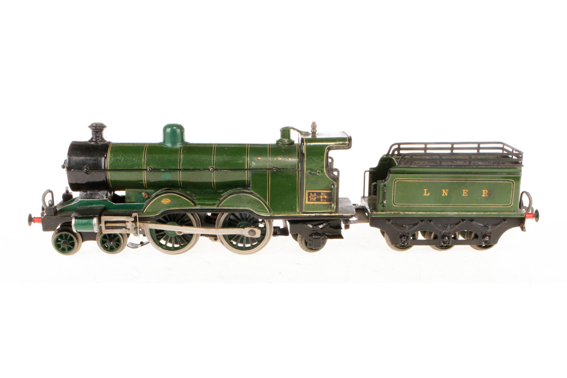 Märklin engl. 2-B-1 Dampflok CE 3120 LNER, Spur 0, Schwachstrom, grün/schwarz, mit Tender und 2